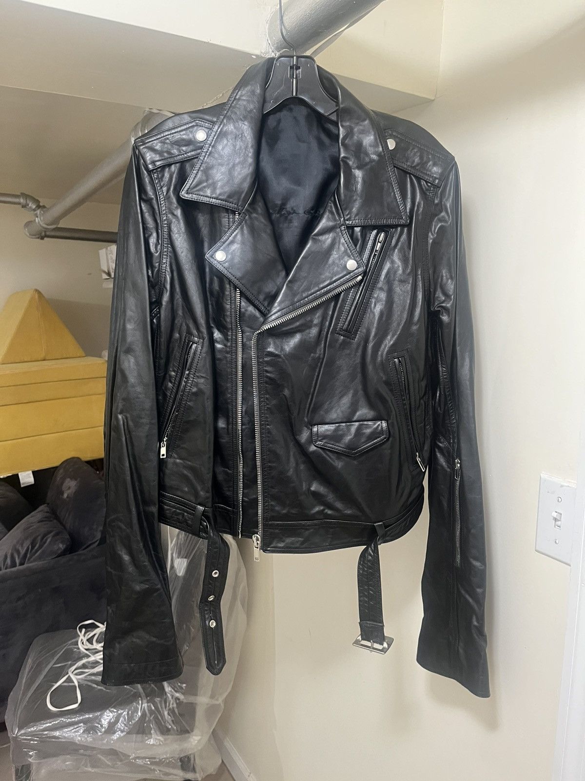 Rick Owens Rick Owens Lukes Stooges Leather Jacket Sz 52 Size US L / EU 52-54 / 3 - 1 Thumbnail