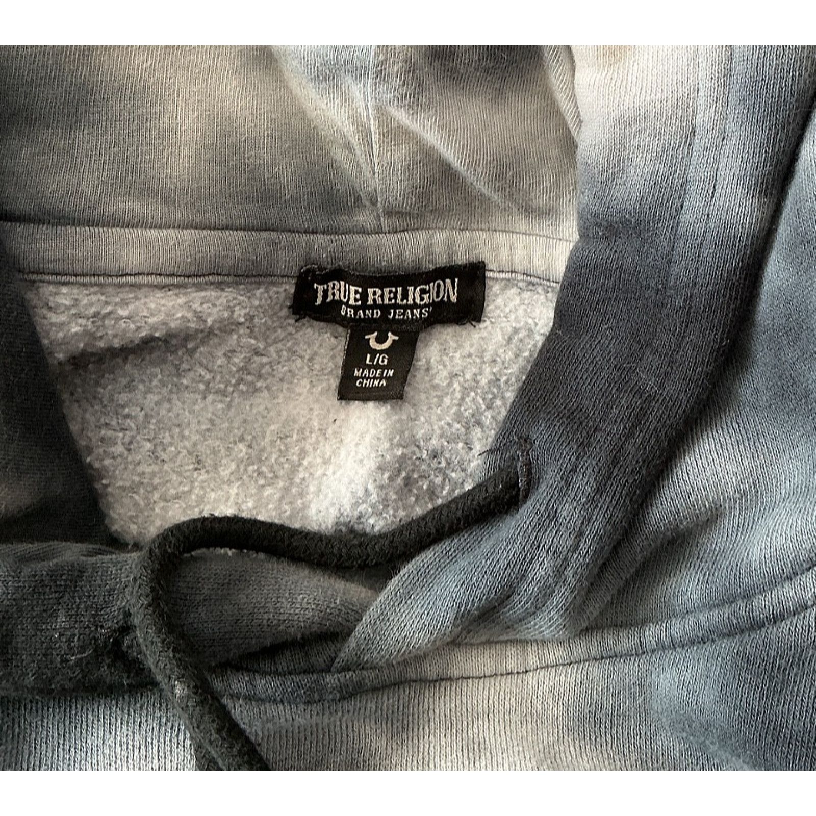 True Religion TRUE RELIGION BLUE TIE-DYE BUDDHA GUITAR HOODIE SWEATSHIRT Size US L / EU 52-54 / 3 - 6 Thumbnail