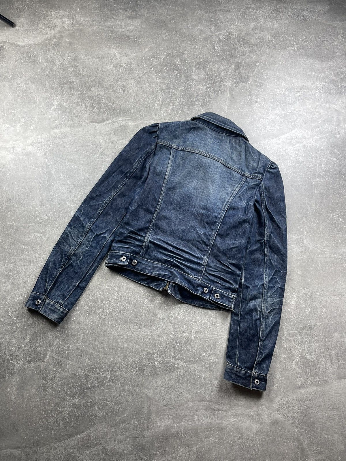 Diesel Women’s Vintage Y2K Denim Jacket M Distressed Cropped