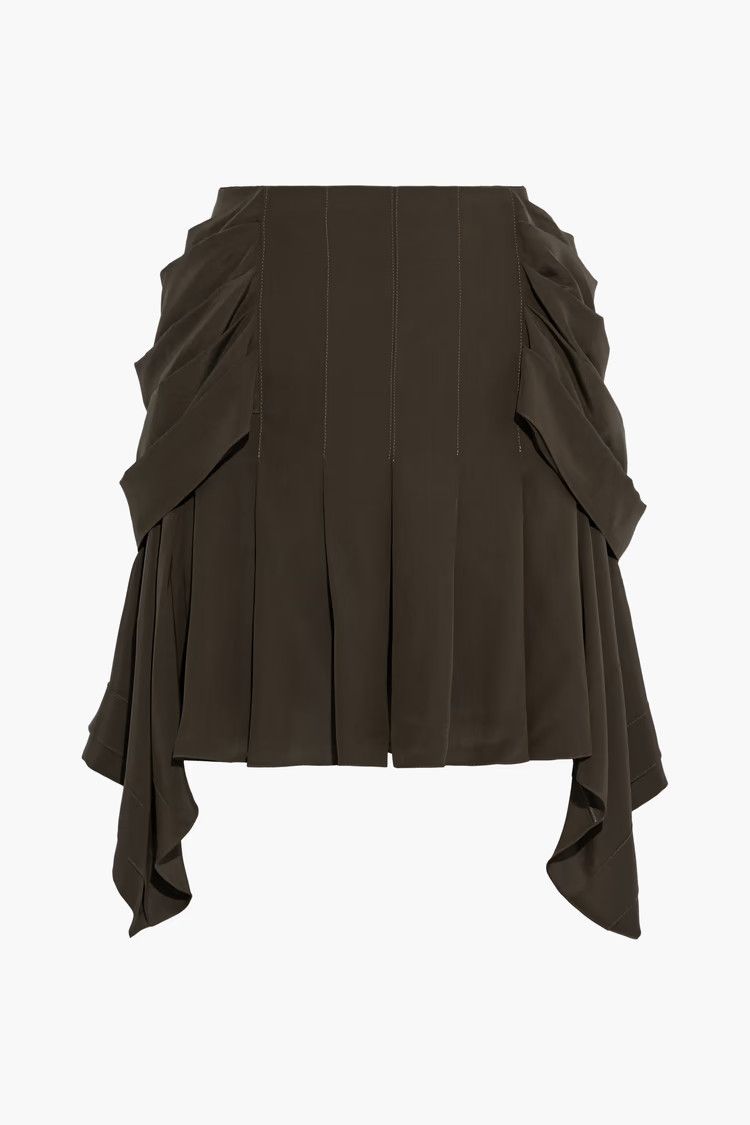 Chloe o1y0825 Mini Skirt in Military Green Size 30" / US 8 / IT 44 - 1 Thumbnail