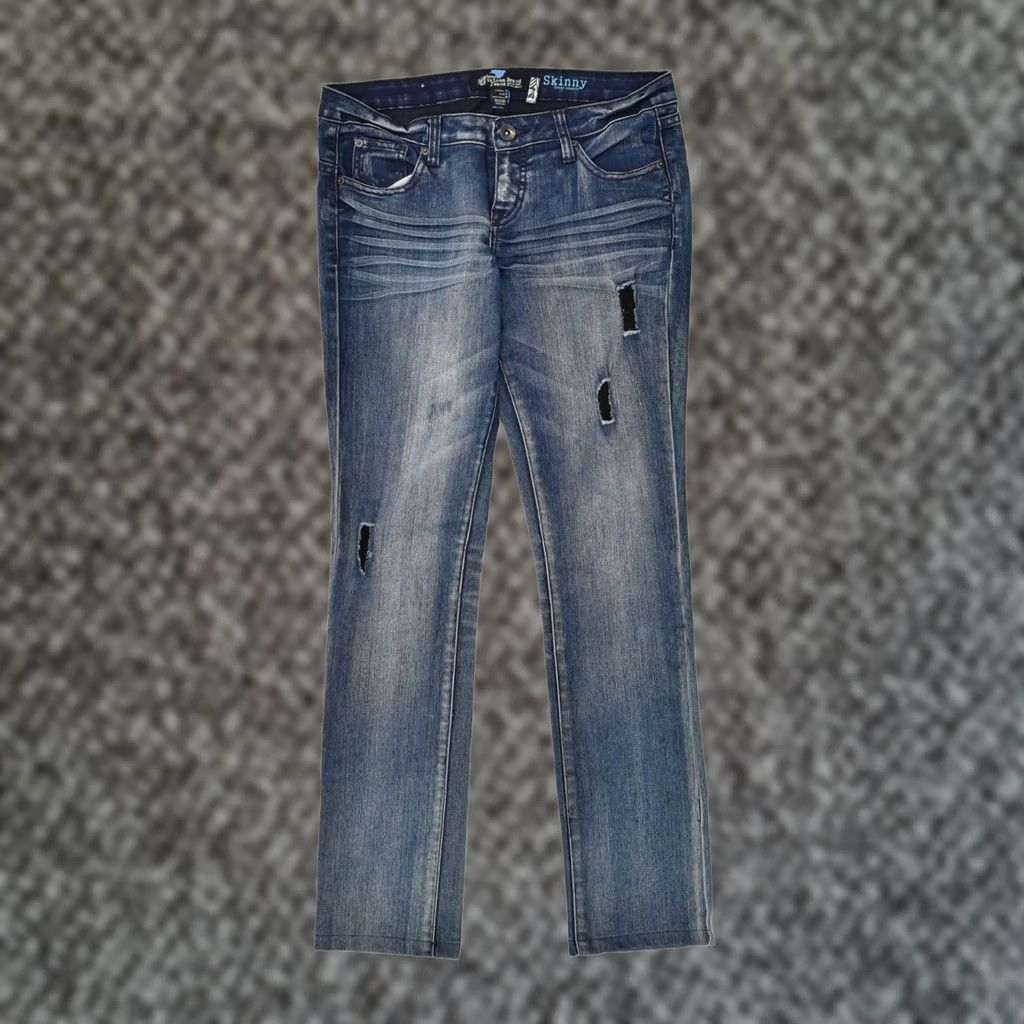 Volcom VOLCOM Womens Coupe Ajustee Distressed Skinny Jeans Blue Cotton W29 L30 Size 29" - 1 Thumbnail