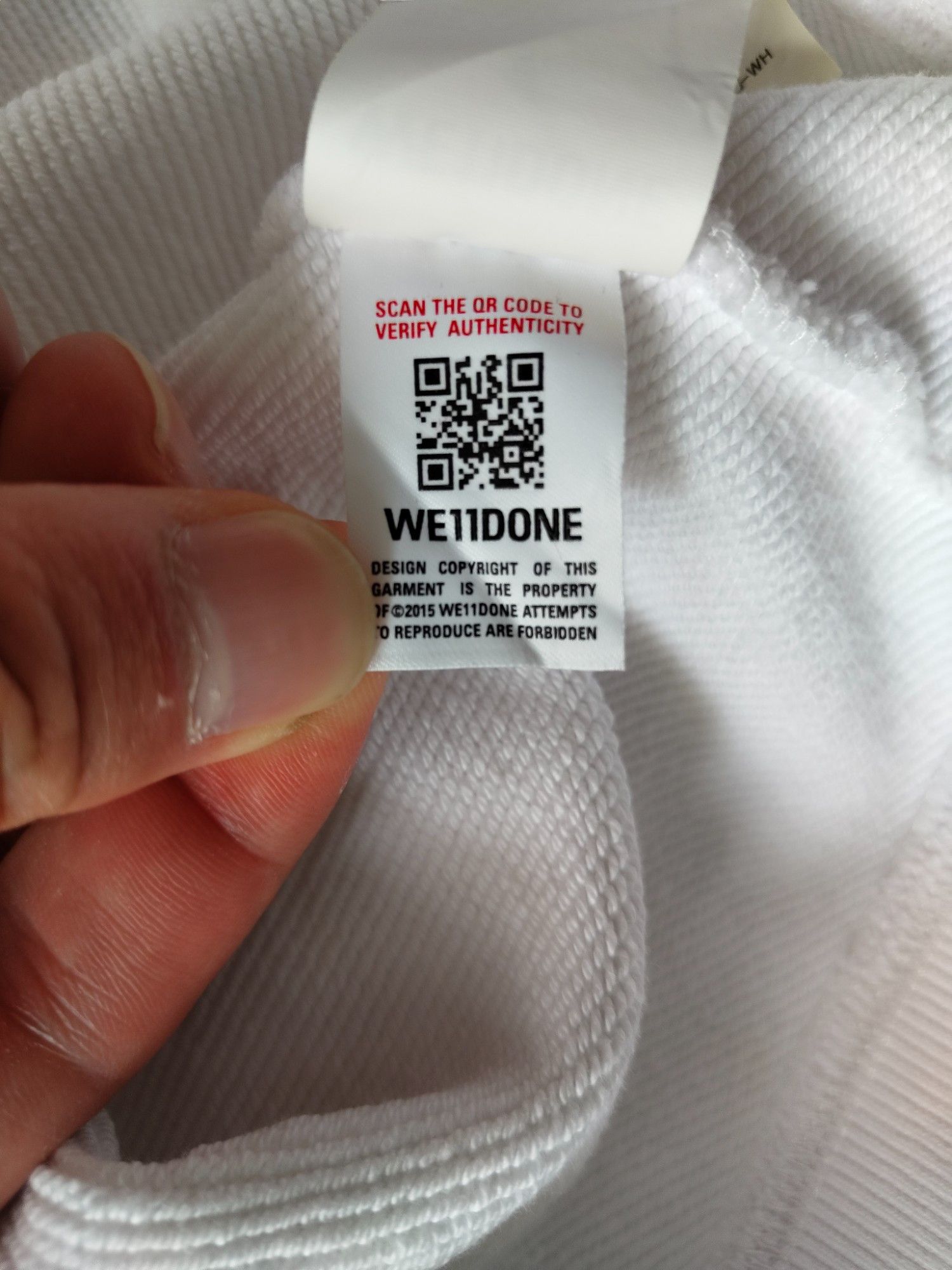 WE11DONE White Cotton Hoodie Size S / US 4 / IT 40 - 9 Thumbnail