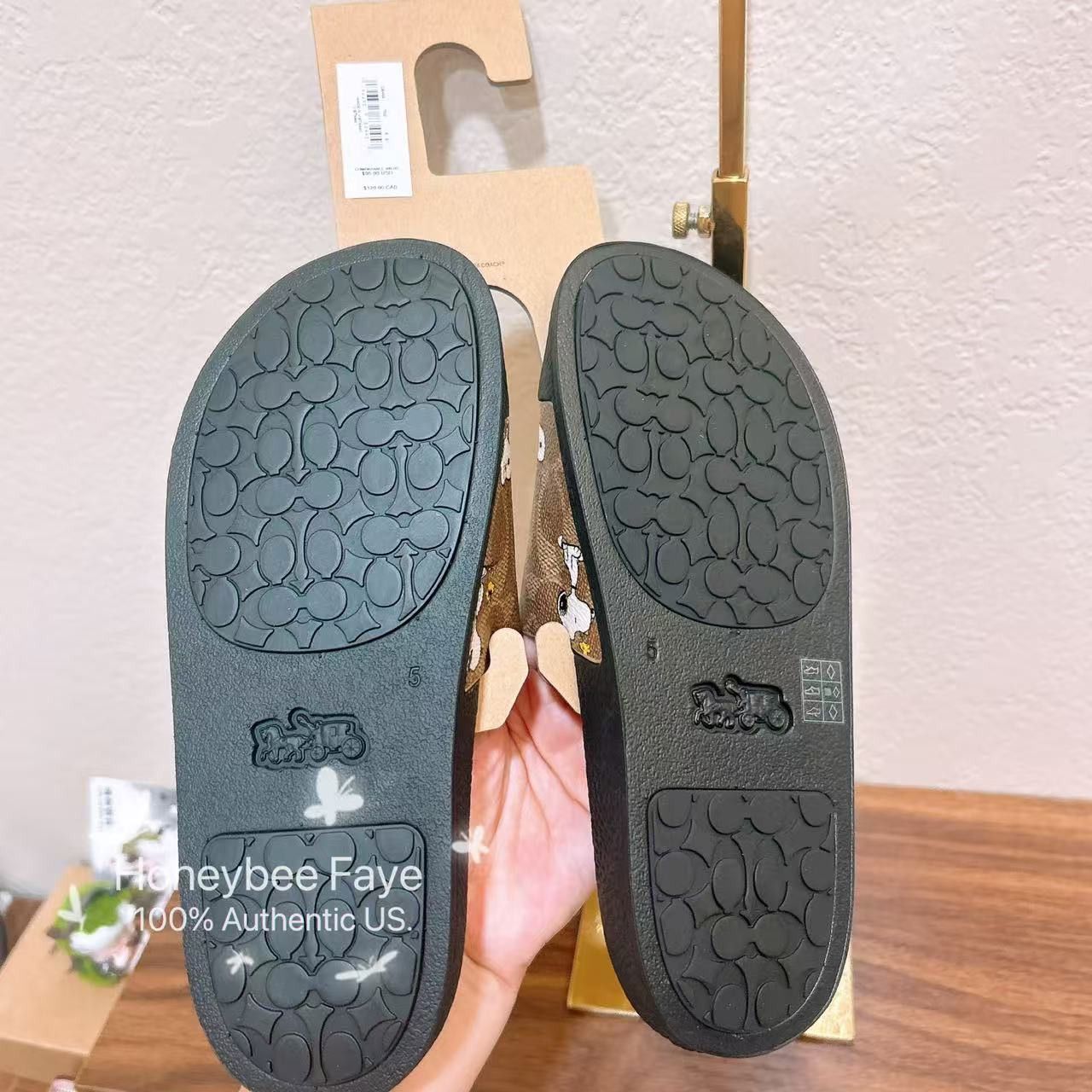 Coach women’s Peanuts Udele Sport Slide With Snoopy Print CBM96 Size US 10 / IT 40 - 4 Thumbnail