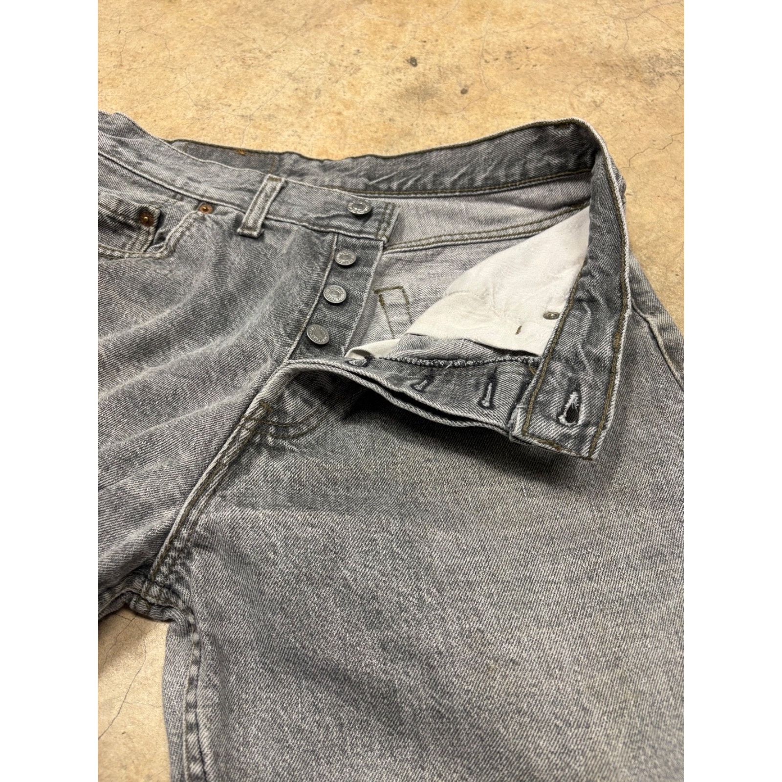 Levi's VTG Levi’s 518 Gray Dark Wash 90s Straight Jeans UK Made Size US 30 / EU 46 - 5 Thumbnail