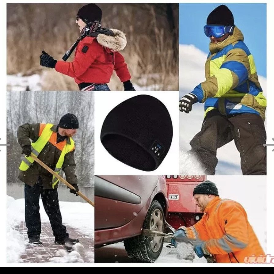 Japanese Brand Knit beanie with Bluetooth headphone and microphone Size ONE SIZE - 3 Thumbnail