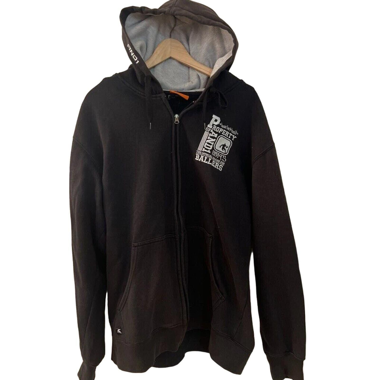 Designer AND1 Vintage Full Zip Hoodie/ BASKETBALL Large BLACK Pre-own Size US 32 / EU 48 - 1 Thumbnail
