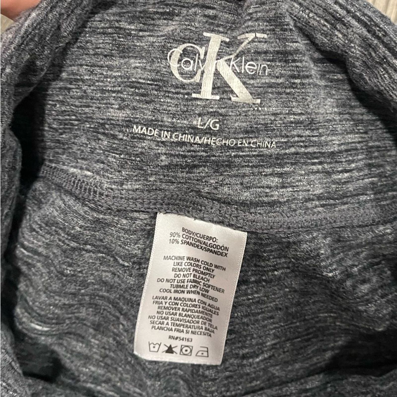 Calvin Klein Calvin Klein Gray Space Dye Athletic Capri Leggings Size L Size 29" - 3 Thumbnail