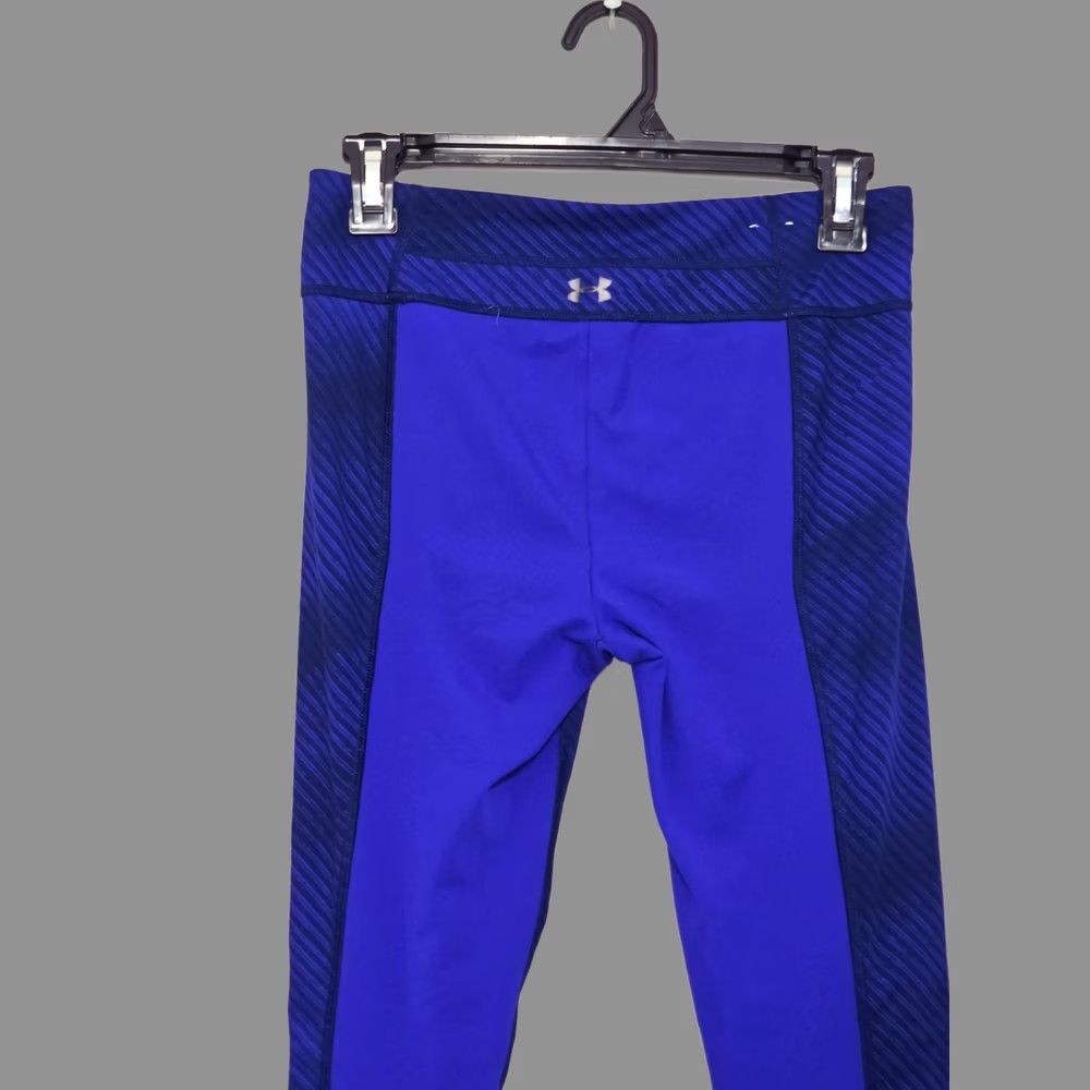 Under Armour Under Armour Womens Leggings Blue Stripe Size S Ankle Activewear Stretch Polyester Pull On Size 28" / US 6 / IT 42 - 1 Thumbnail