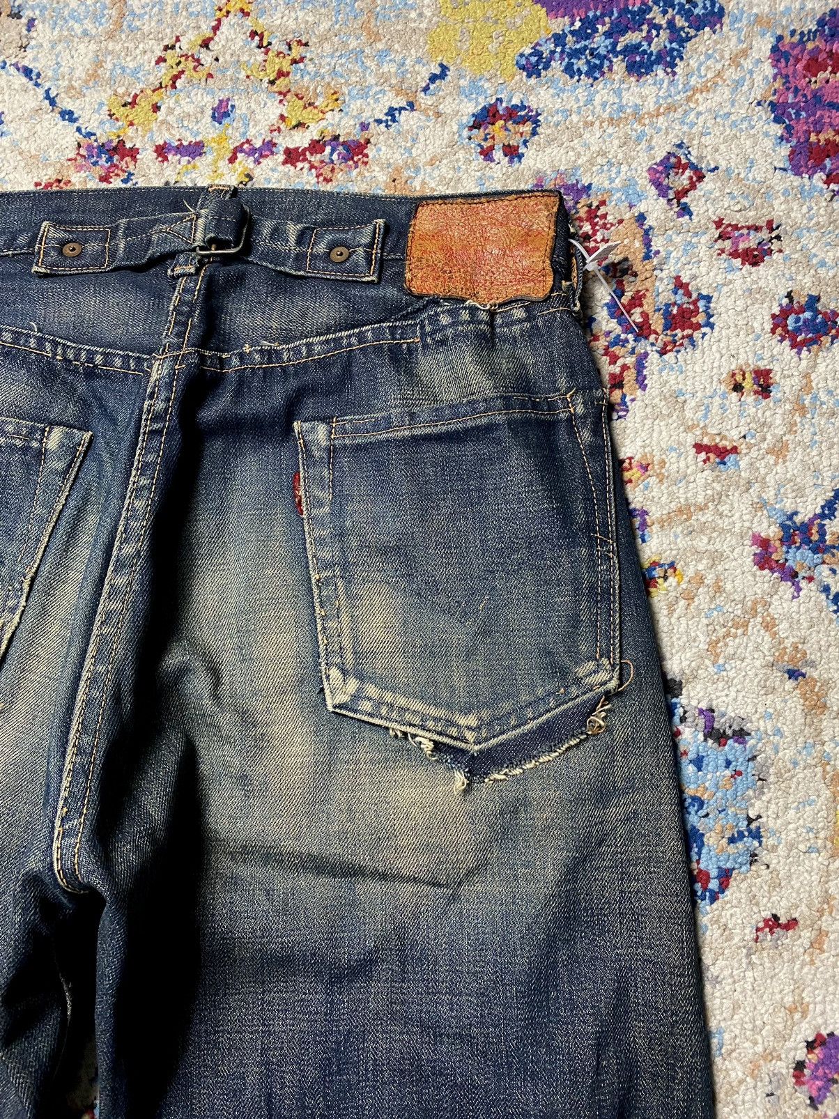 Levi's × Levi's Vintage Clothing × Vintage 1980 Cinch Buckleback Big E 501 Levis Selvedge Slim Straight Size US 34 / EU 50 - 5 Thumbnail