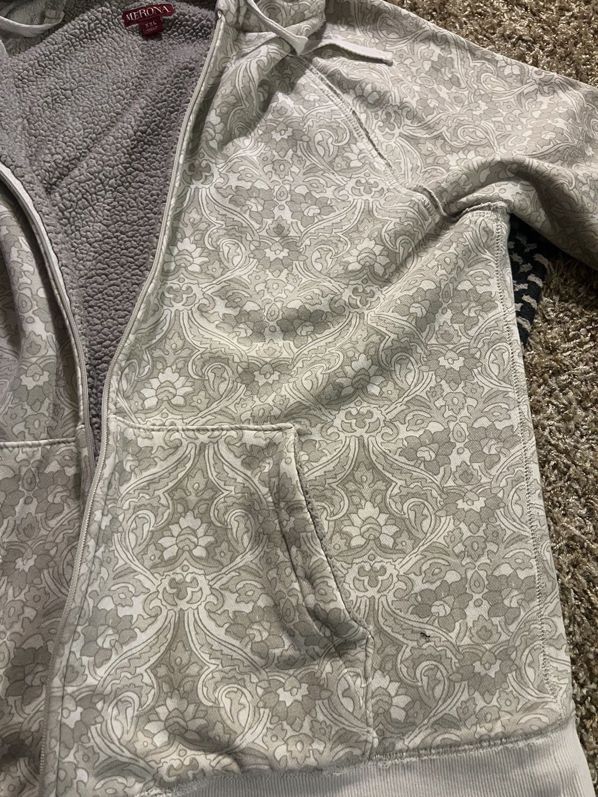Merona × Vintage Cream Japanese print hoodie Size US S / EU 44-46 / 1 - 2 Thumbnail