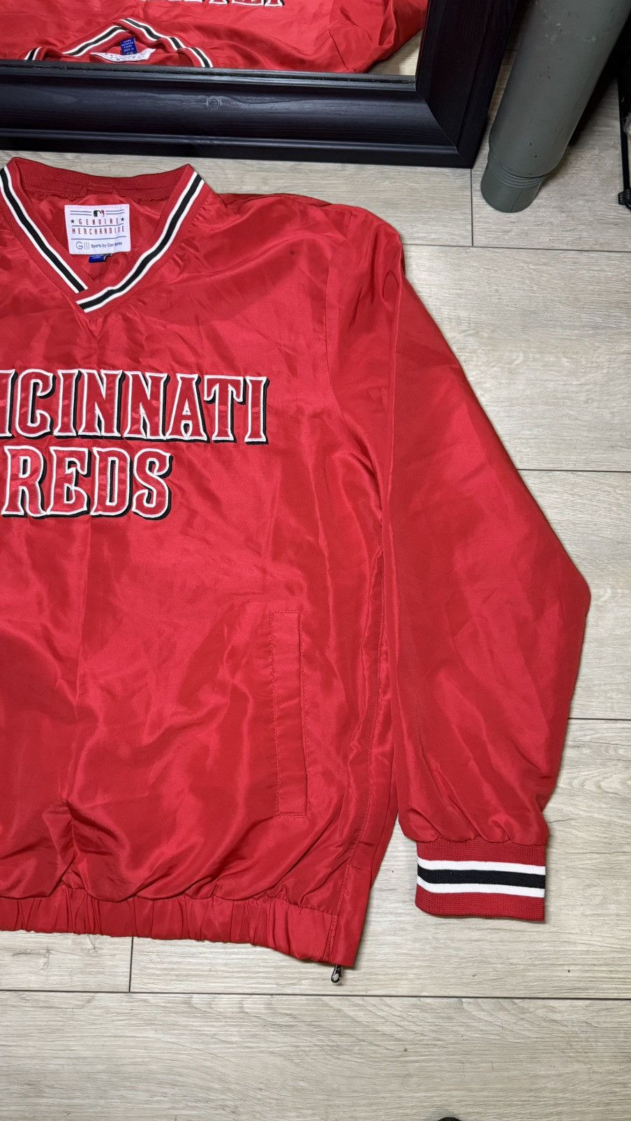 Starter Vintage 1990s Cincinnati Reds MLB Sideline Crewneck Size US L / EU 52-54 / 3 - 3 Thumbnail