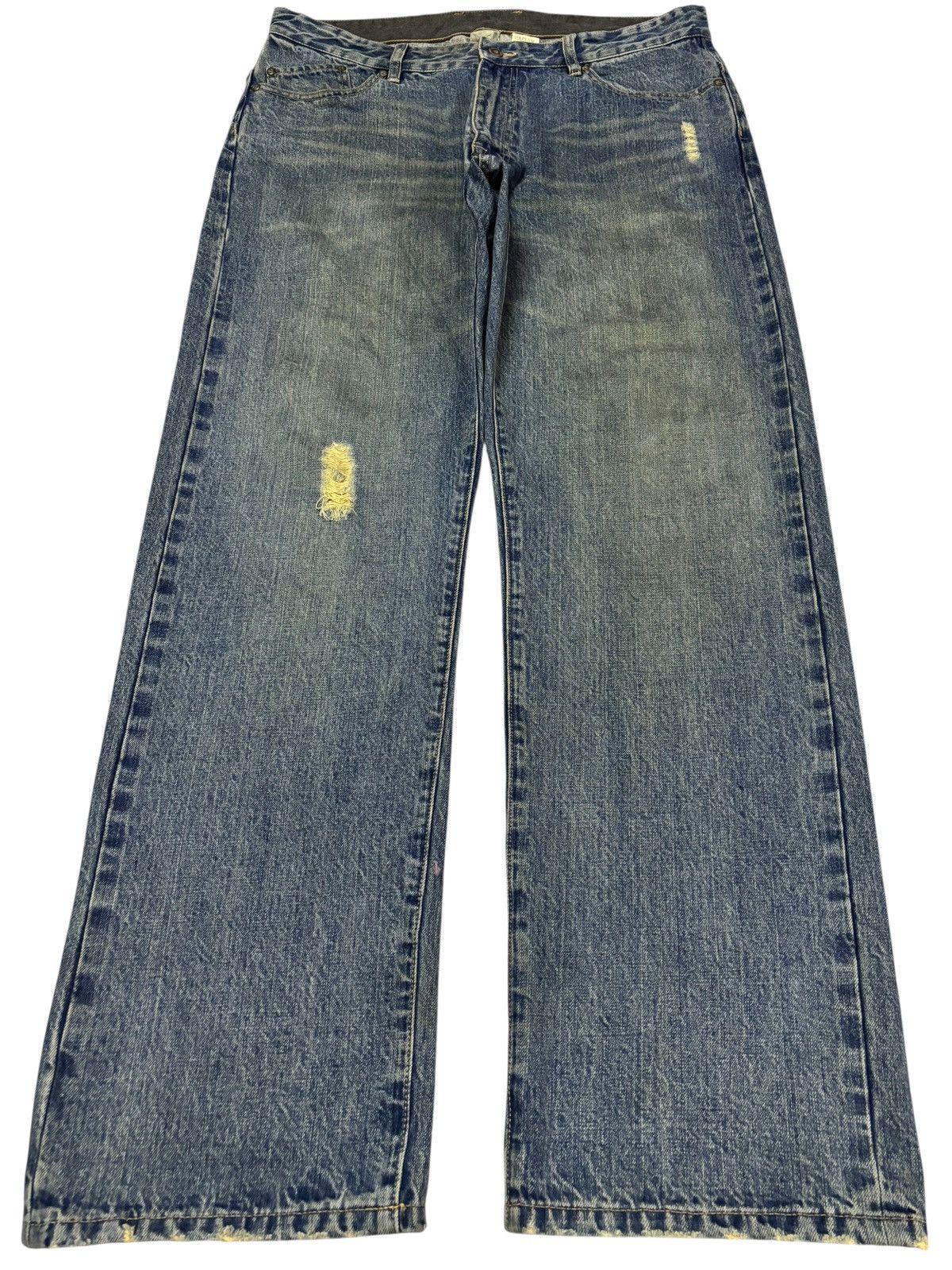 Fiberops Deadstock Fiberops by Tabo Kagaya Selvedge Distress Jeans Size US 36 / EU 52 - 2 Thumbnail