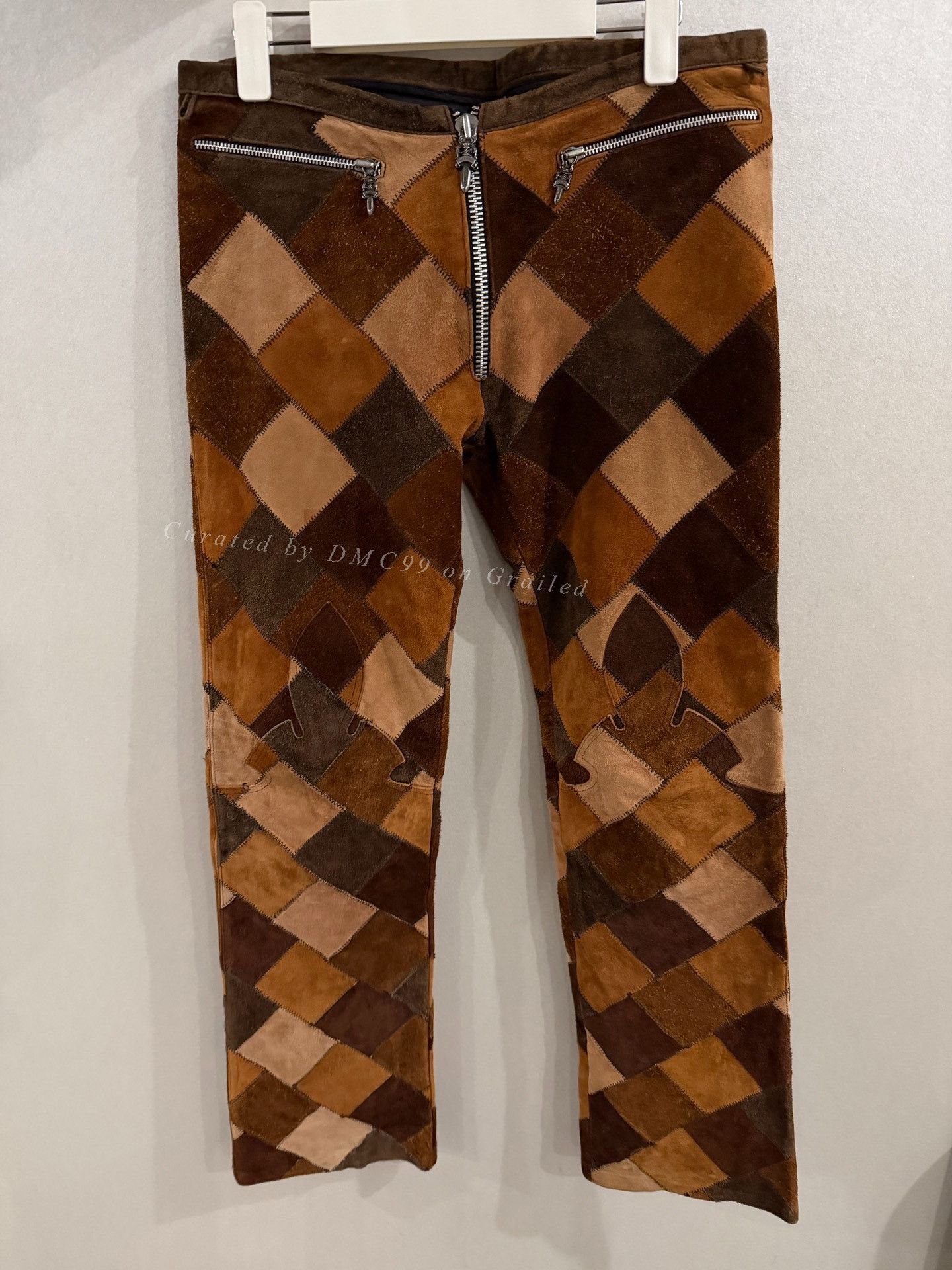 Chrome Hearts Chrome Hearts Brown Flame Leather Pants Size US 30 / EU 46 - 1 Thumbnail