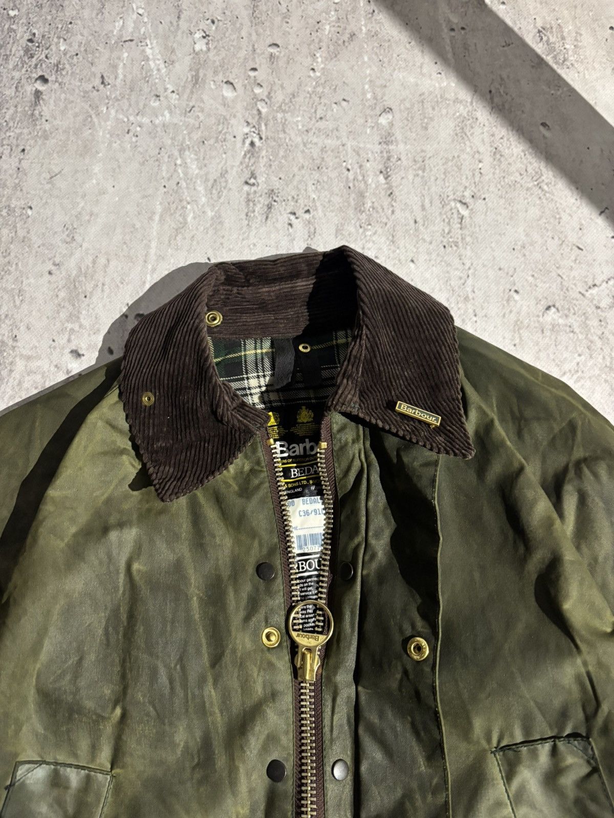 Barbour Rare Wax Waxed Jacket Barbour Bedale Vintage Faded 00s Size US S / EU 44-46 / 1 - 8 Thumbnail