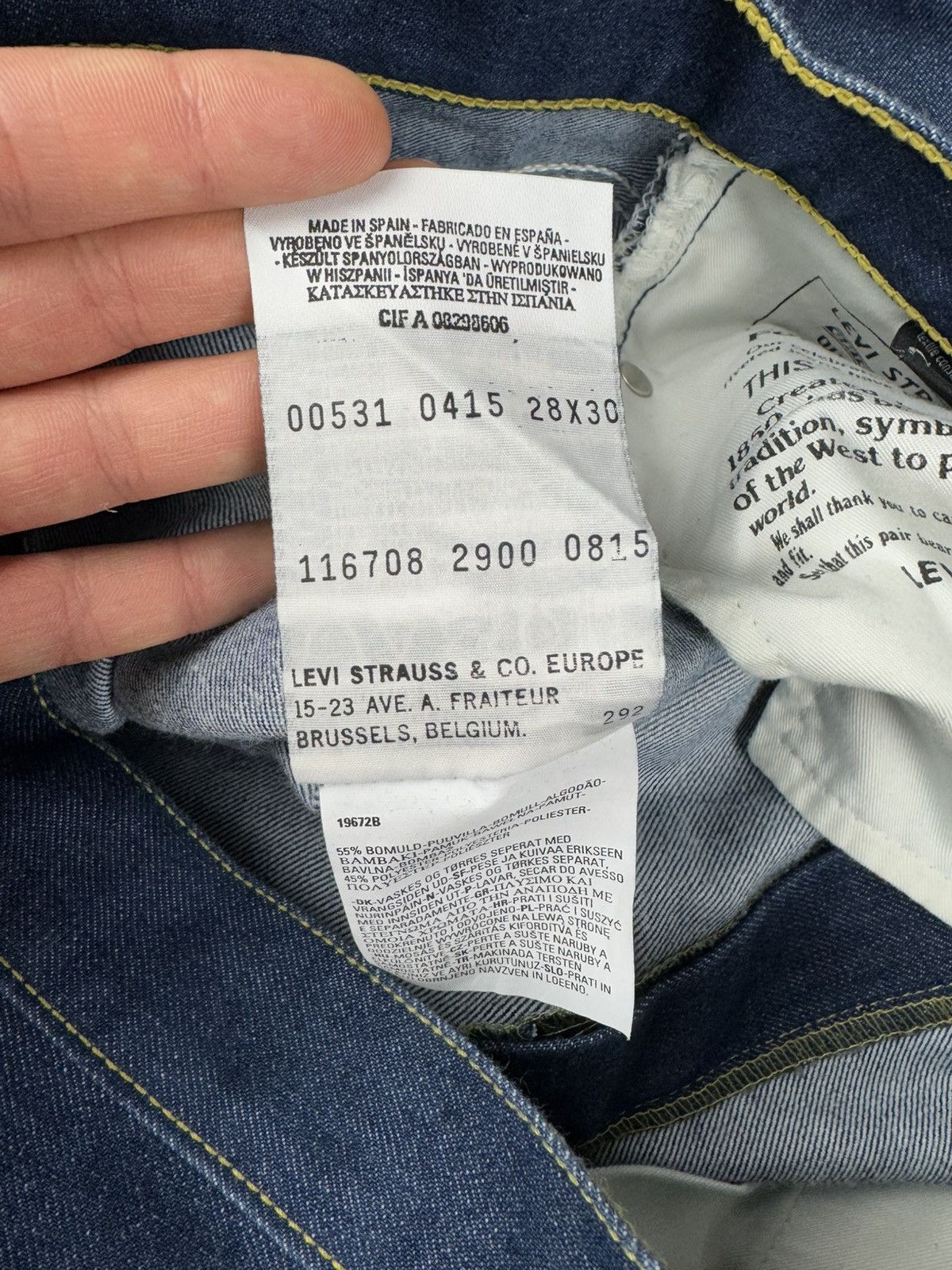 Other Rare Vintage 2000r Levis CoolMax dry raw denim single pocket Size US 30 / EU 46 - 14 Thumbnail