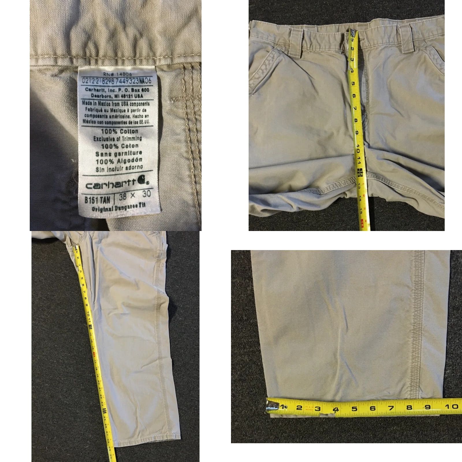 Carhartt VINTAGE Carhartt Pants B151 Tan Faded 38 29 Inseam Carpenter Trucker Grunge Punk Skate 90s Mens Beige 80s 90s Biker Rock Retro Thick Casual Workwear Size US 38 / EU 54 - 8 Thumbnail
