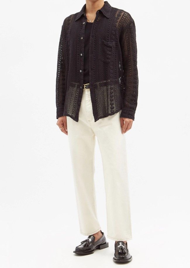Our Legacy OUR LEGACY Coco Crochet Shirt Black | Grailed