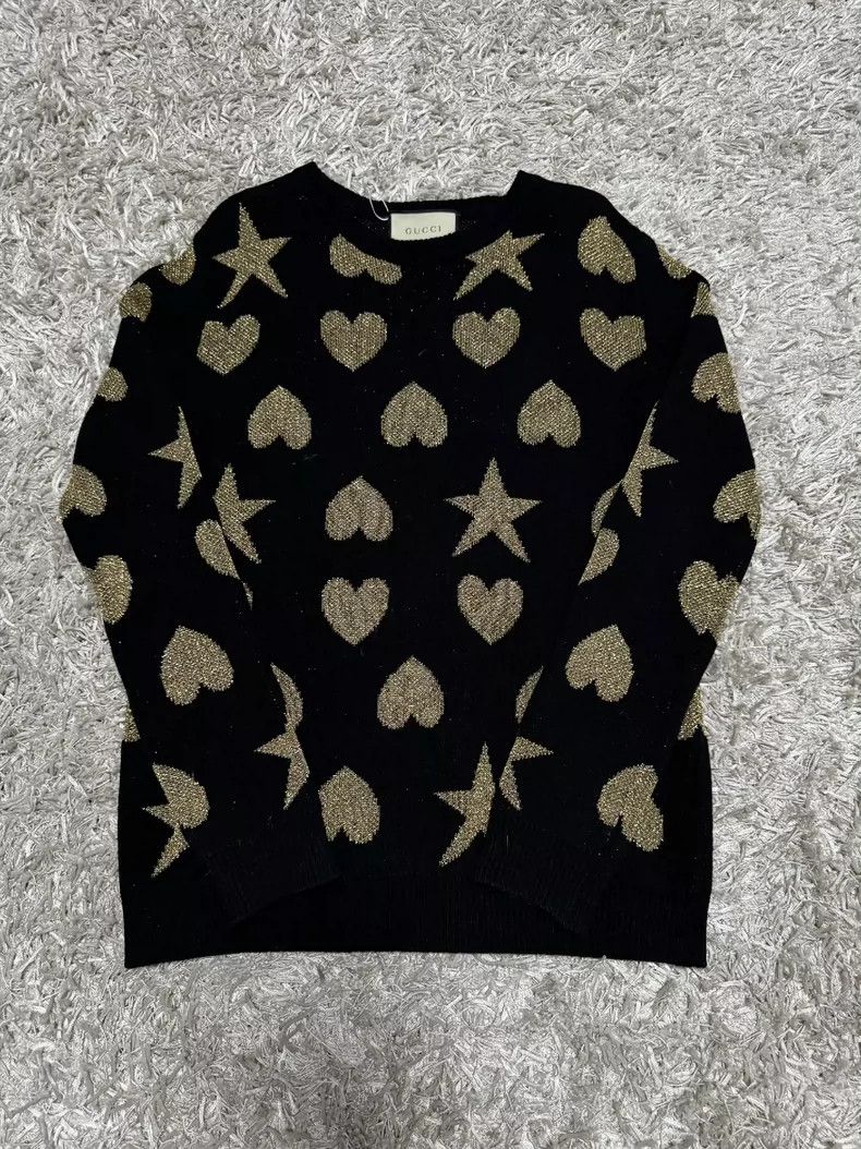 Gucci Gucci Popular gold silk love sweater 2502-Nextarrow Size US S / EU 44-46 / 1 - 1 Thumbnail