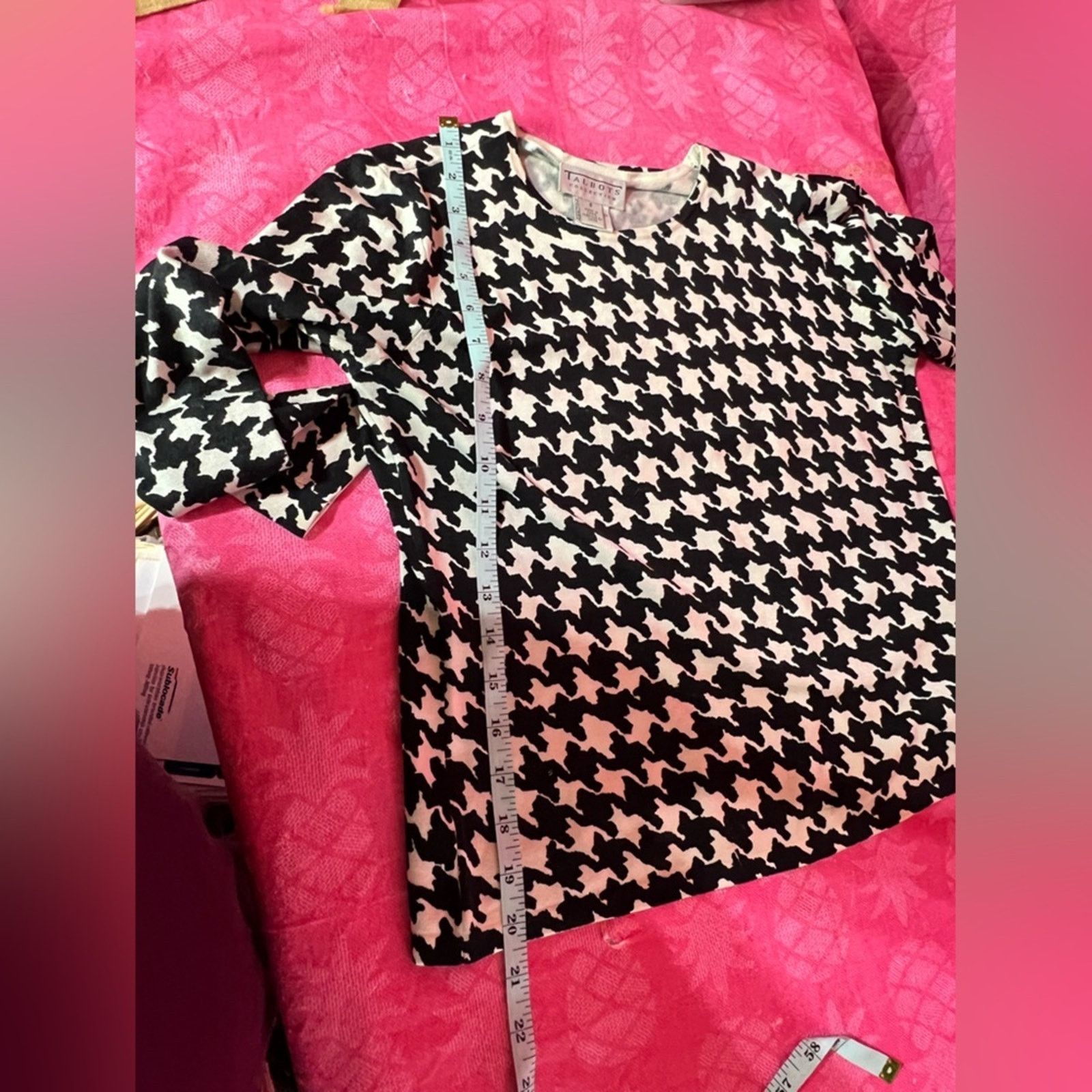 & Other Stories Talbots Houndstooth Jacquard Top – Size 8 (Pre-Owned) Size M / US 6-8 / IT 42-44 - 8 Thumbnail