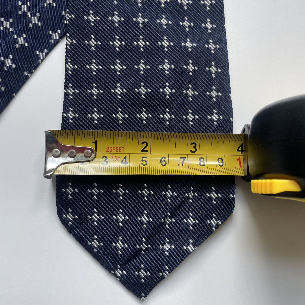 Polo Ralph Lauren Ralph Lauren Blue and White Green Label Geometric Tie Size ONE SIZE - 12 Thumbnail
