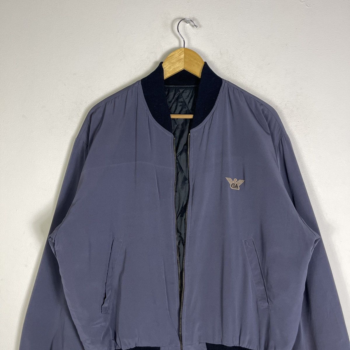 Giorgio Armani Vintage Giorgio Armani Eagle Firenze Address Bomber Jacket Size US M / EU 48-50 / 2 - 4 Thumbnail