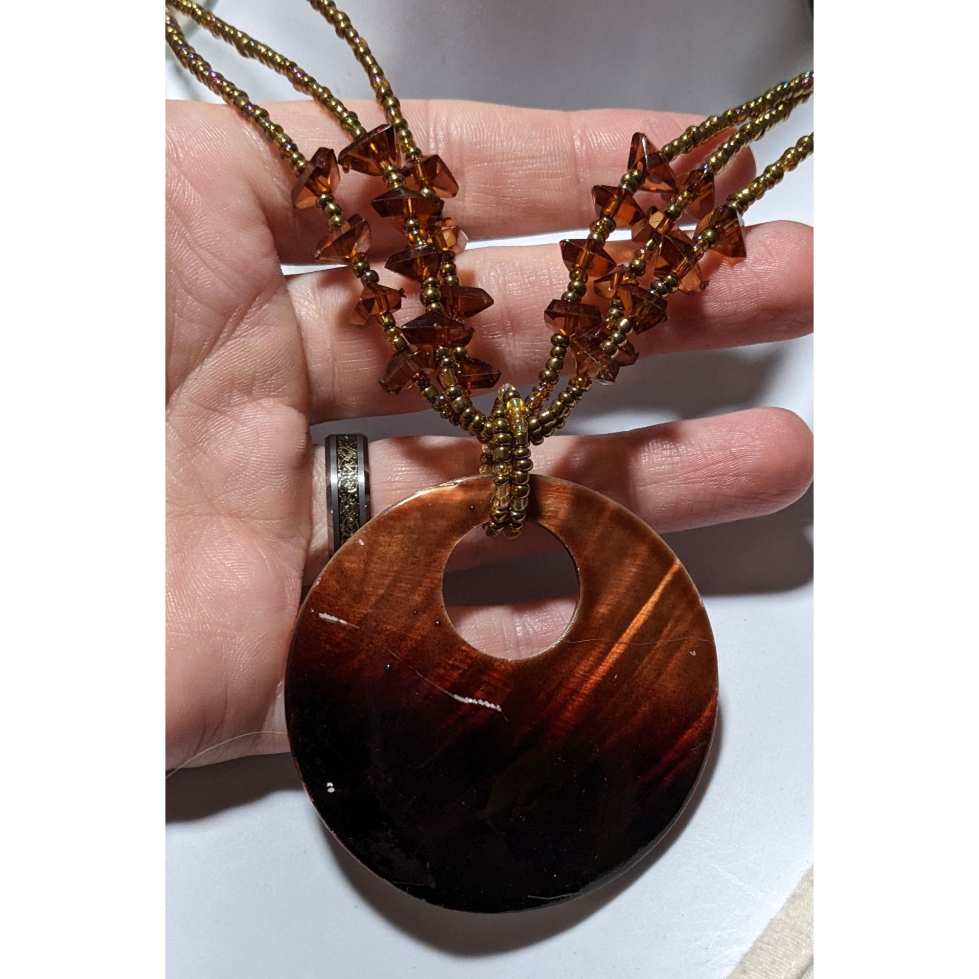Other Mermaidcore Brown Beaded Shell Pendant Necklace Size ONE SIZE - 9 Thumbnail