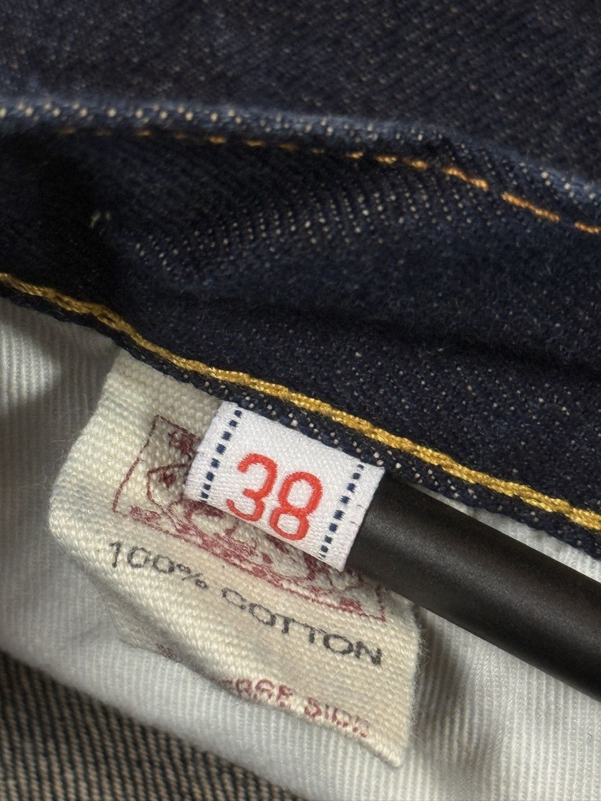 Evisu Evisu jeans daicock red big logo navy raw denim Selvedge Size US 38 / EU 54 - 8 Thumbnail