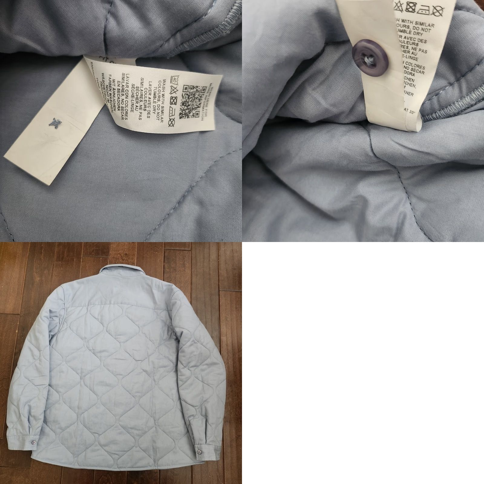 Topman Topman Quilted Jacket Mens XL Blue Padded Size US XL / EU 56 / 4 - 10 Thumbnail