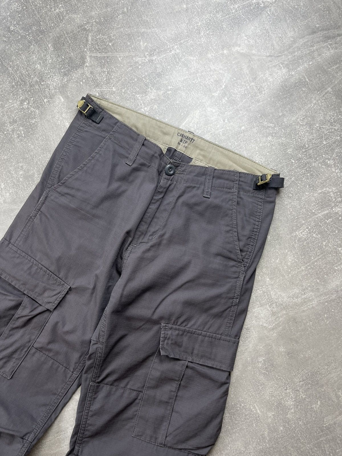 Carhartt Carhartt WIP Aviation Pants Grey Cargo Utility Ripstop Size US 28 / EU 44 - 8 Thumbnail