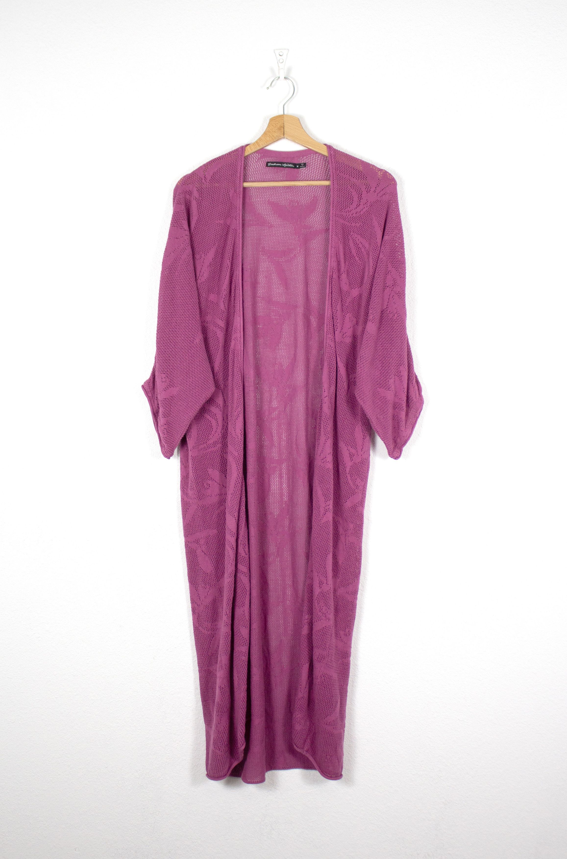 Japanese Brand × Vintage Gudrun Sjoden Avant Garde Cotton Kimono Mesh Cardigan y2k NZ Size M / US 6-8 / IT 42-44 - 1 Thumbnail
