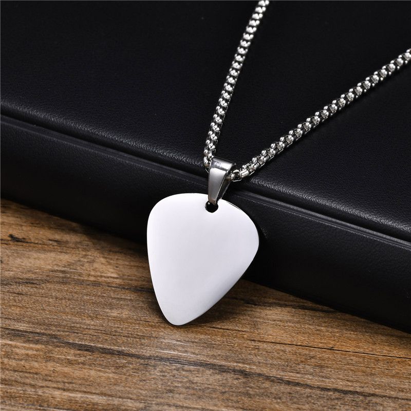 Jewelry Unique Guitar Pick Necklace Size ONE SIZE - 1 Thumbnail