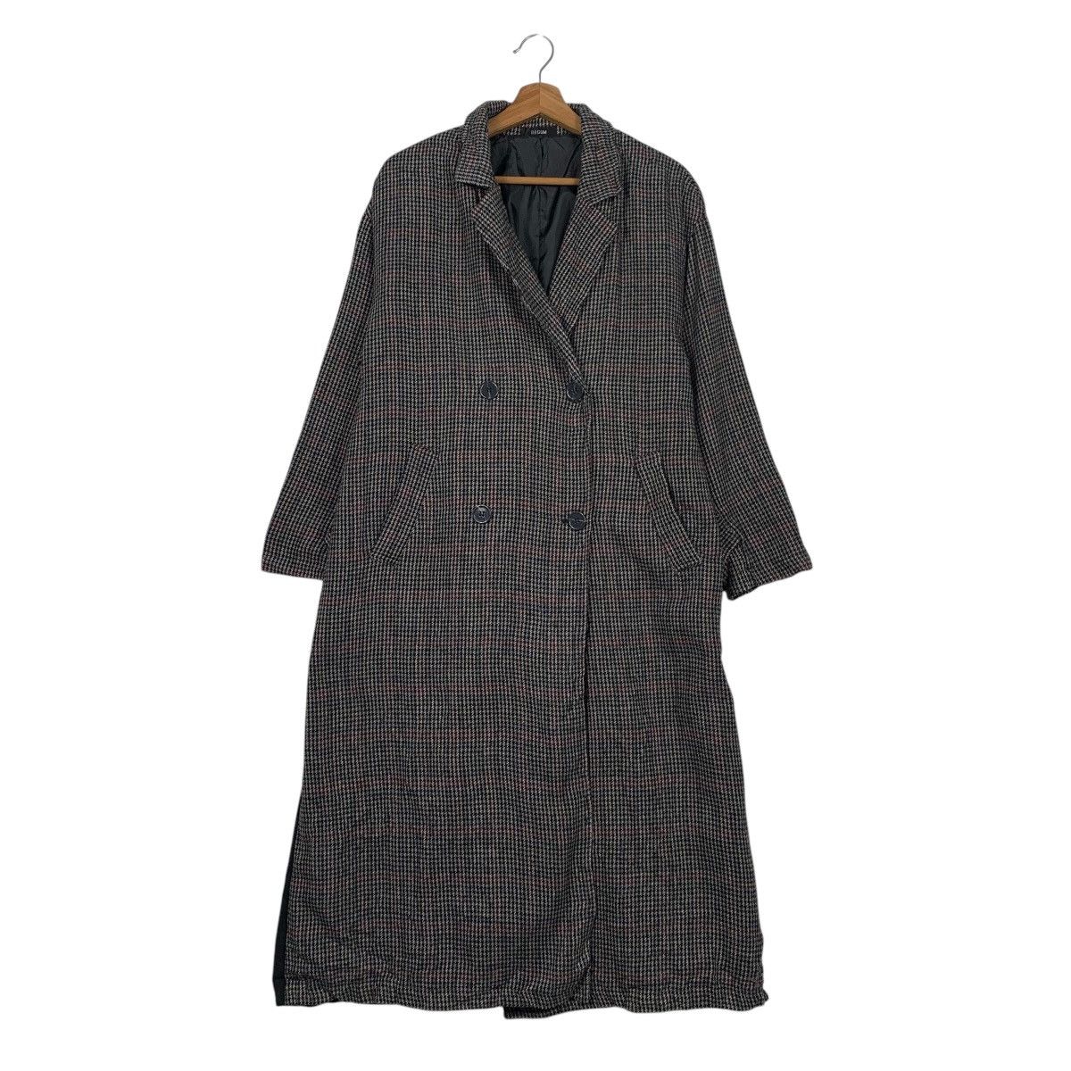 Japanese Brand Japanese Brand Begum Houndstooth Double Breasted Style Coat Size L / US 10 / IT 46 - 1 Thumbnail