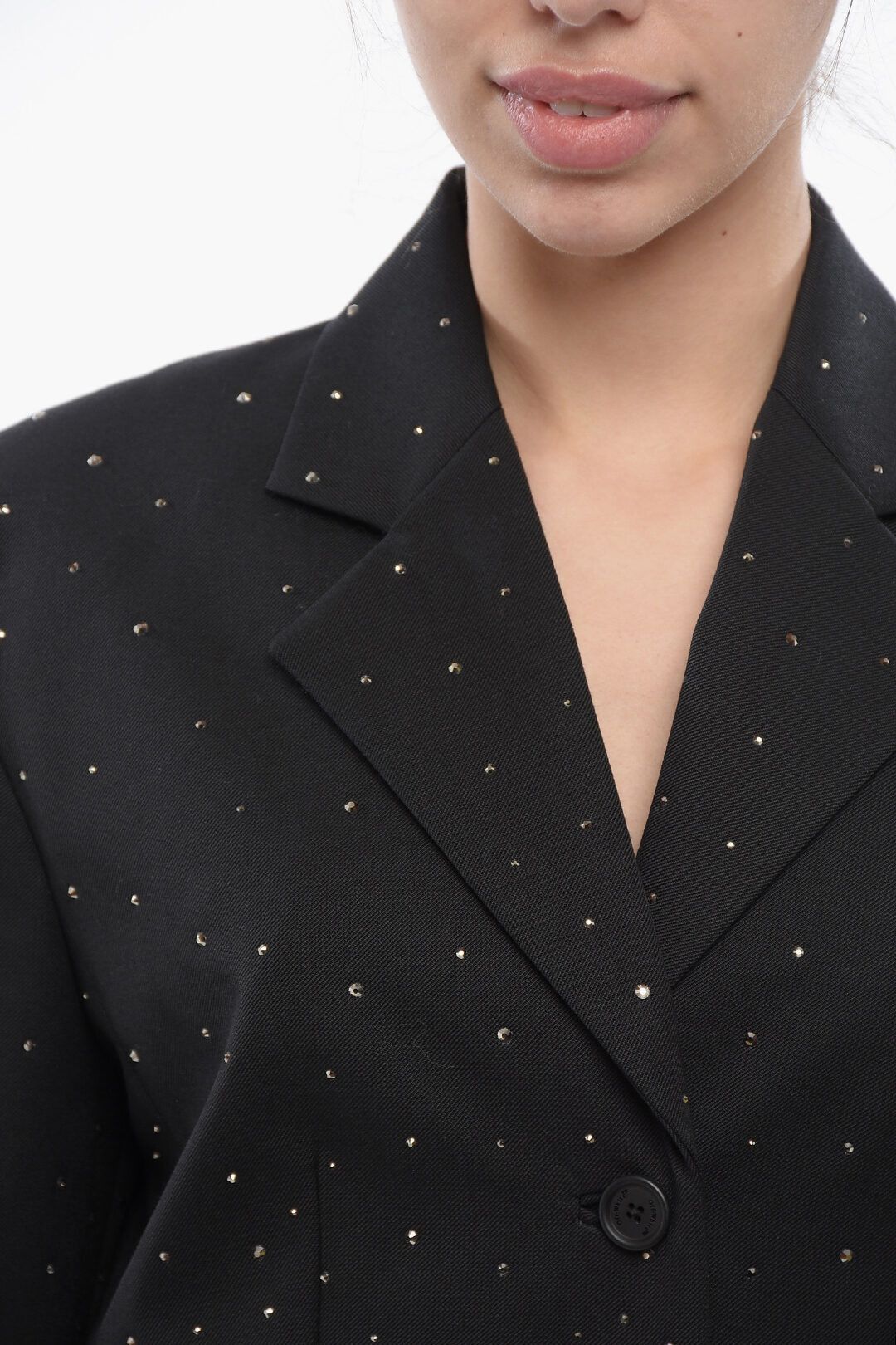Off-White og1mm1125 3-Button Bling Blazer in Black Size XS / US 0-2 / IT 36-38 - 4 Thumbnail