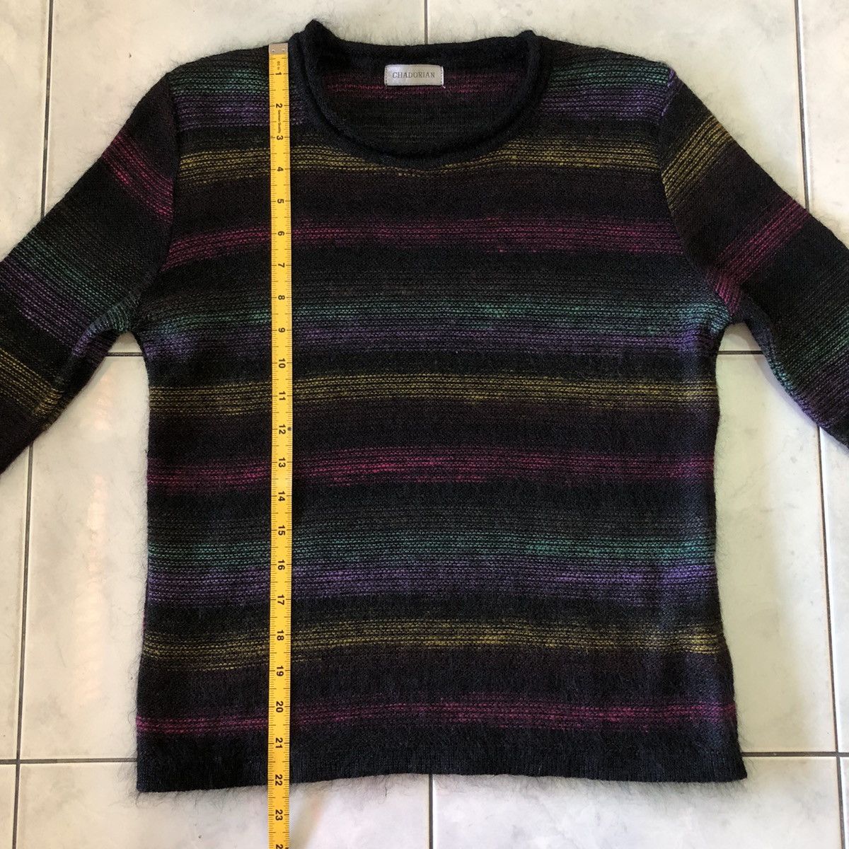 If Six Was Nine Chadorian Japanese Mohair Rainbow Psychedelic Stripe Style Size US M / EU 48-50 / 2 - 19 Thumbnail