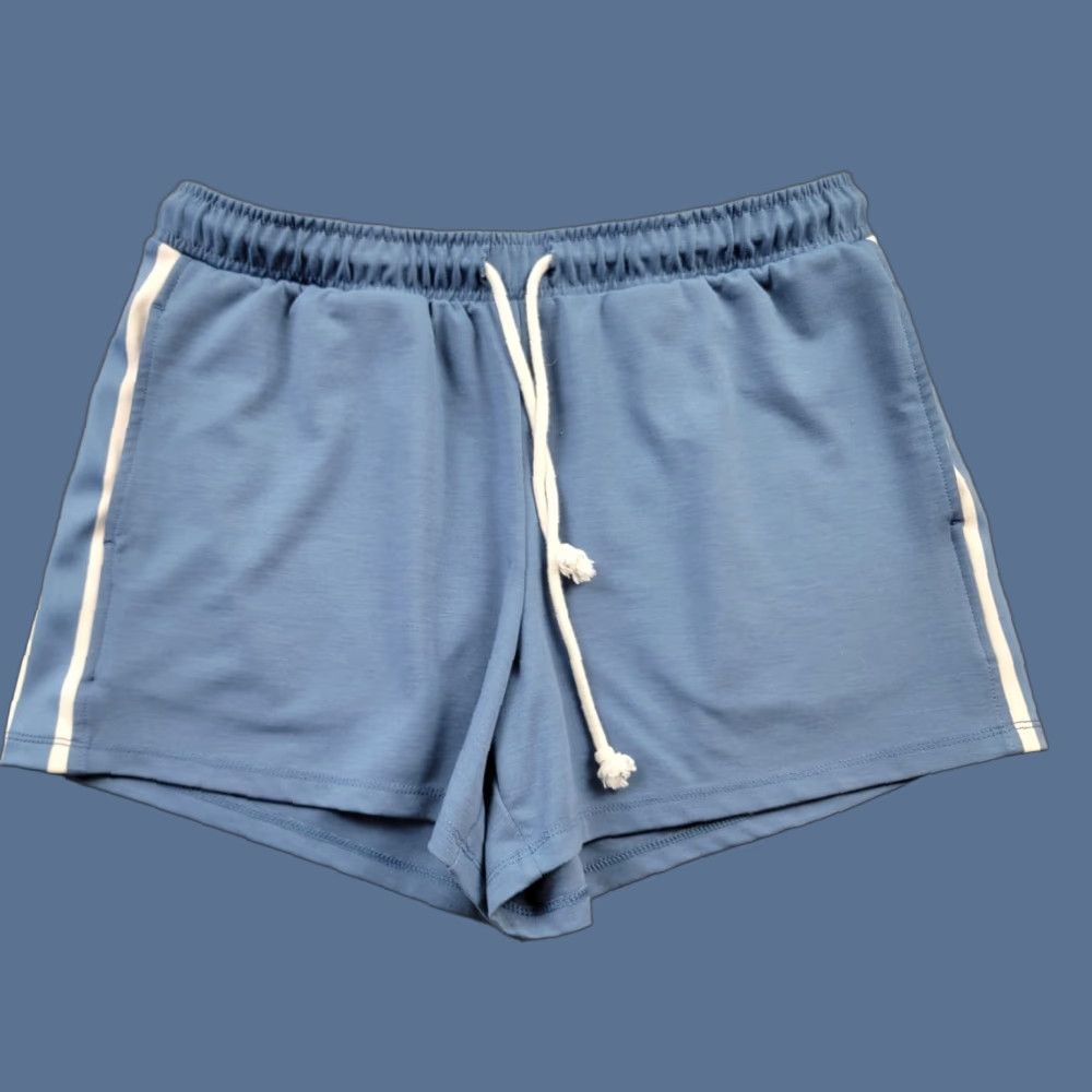 American Eagle Outfitters American Eagle Shorts Womens Medium Blue White Stripe Drawstring Waist Sweatshort Size 32" / US 10 / IT 46 - 1 Thumbnail