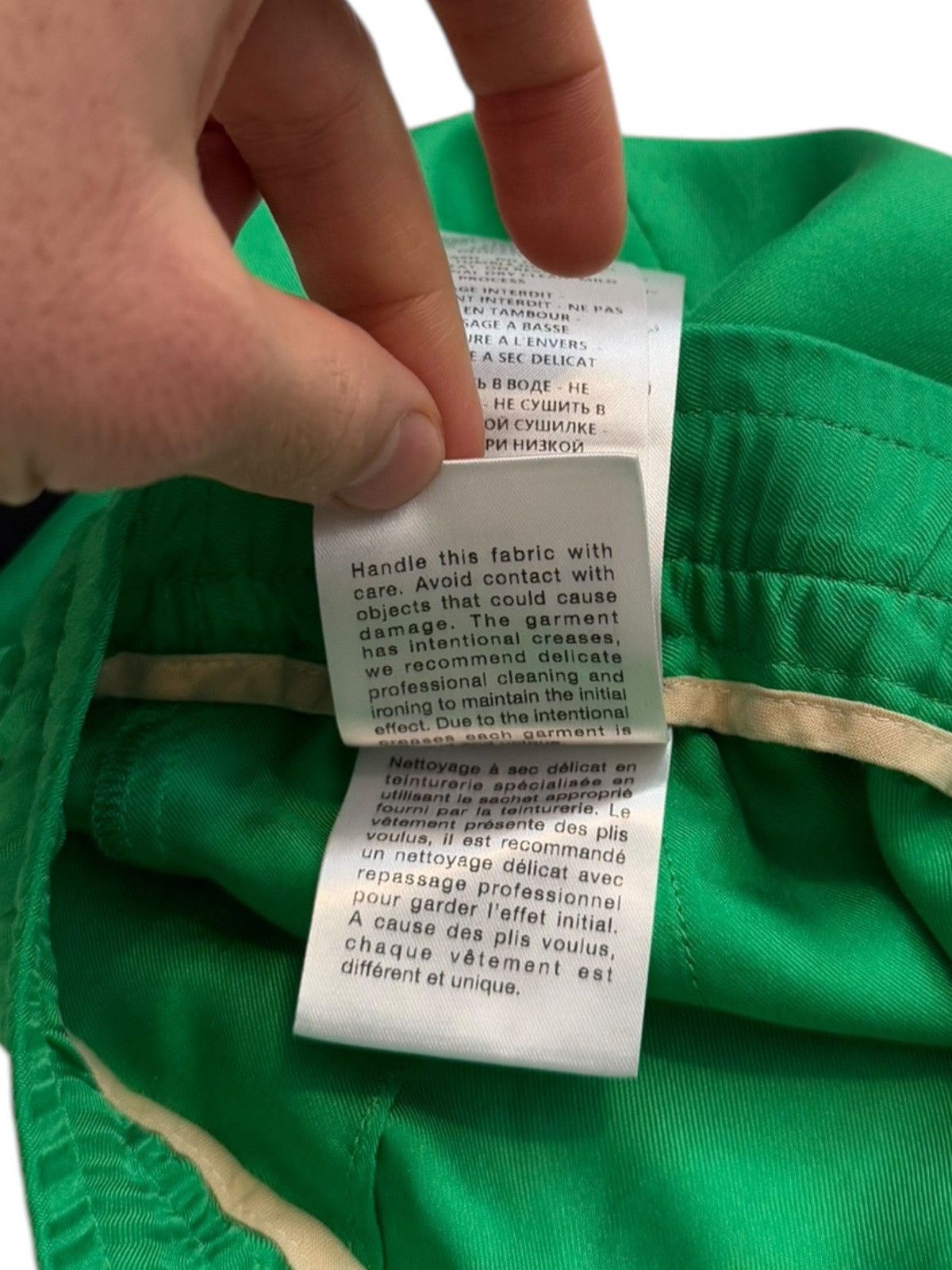 Gucci Green Silk Shorts Size US 32 / EU 48 - 9 Thumbnail