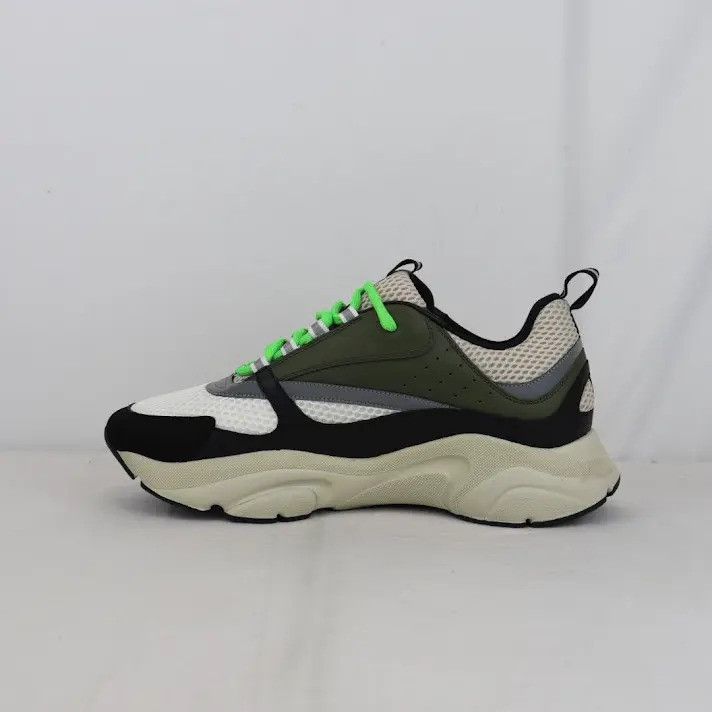 Dior o1rshd1 B22 Calf Mesh Sneakers in Green/Beige Size US 10 / EU 43 - 2 Thumbnail