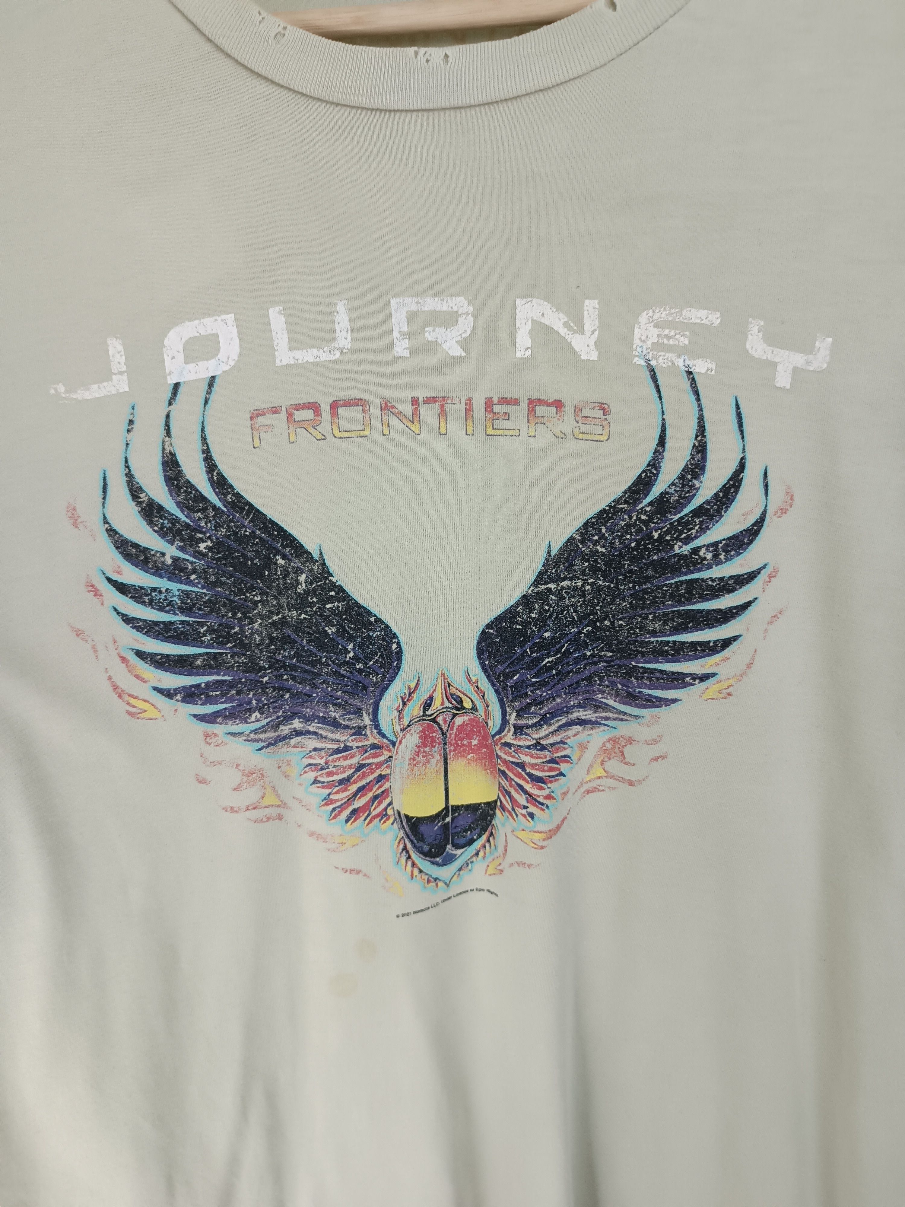 Band Tees VINTAGE 2021 DISTRESSED JOURNEY FRONTIER TEE kiss u2 def Size US L / EU 52-54 / 3 - 11 Thumbnail
