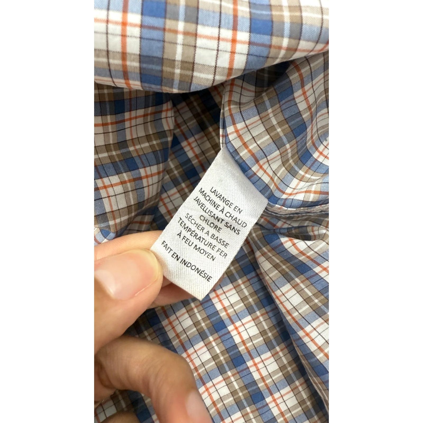 Vintage Maker & Company Mens Shirt Large Blue Brown Plaid Button-Down Long Sleeve Cotton Casual Workwear Size US L / EU 52-54 / 3 - 4 Thumbnail