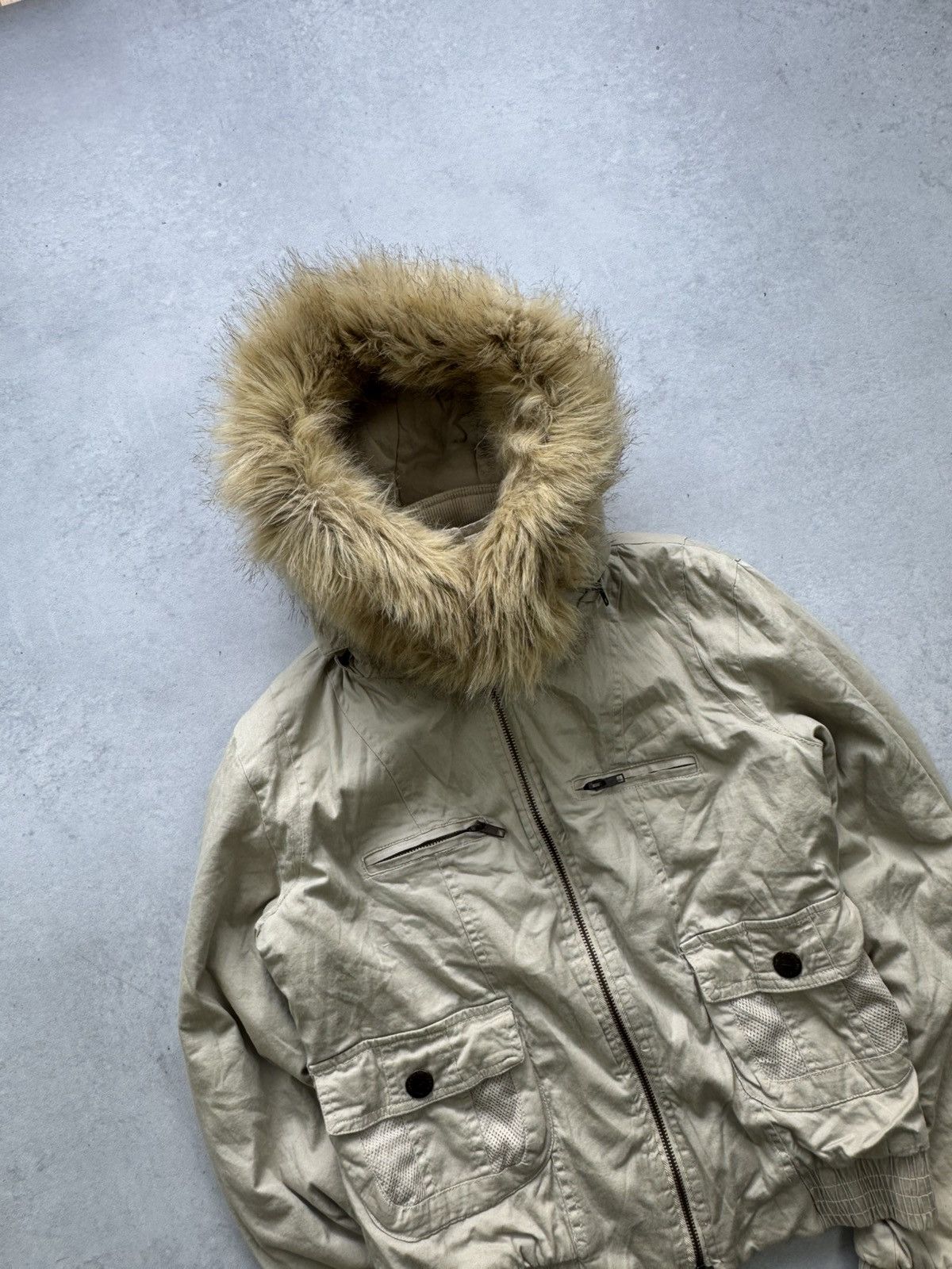 If Six Was Nine Vintage Fur Fuzzy Avant-Garde Women Y2K Bomber Jacket Size S / US 4 / IT 40 - 4 Thumbnail