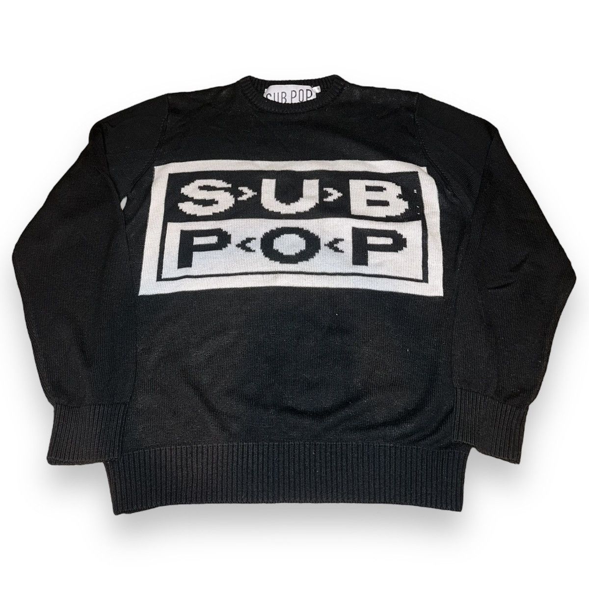 Nirvana × Rare × Vintage Sub Pop Logo Knit Sweater | Grailed