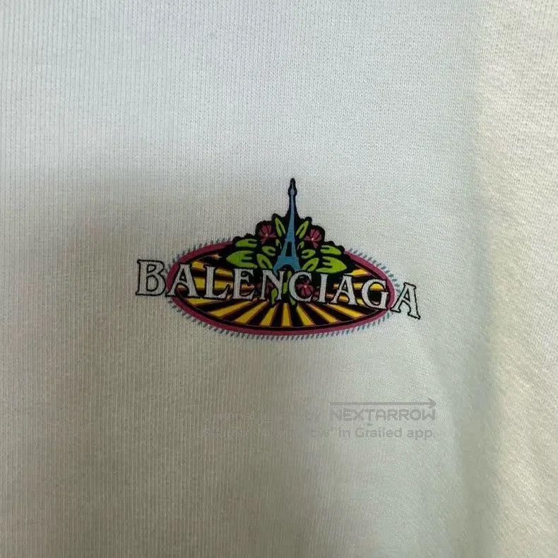 Balenciaga Balenciaga Eiffel Tower Small Logo White Hoodie Size US S / EU 44-46 / 1 - 3 Thumbnail