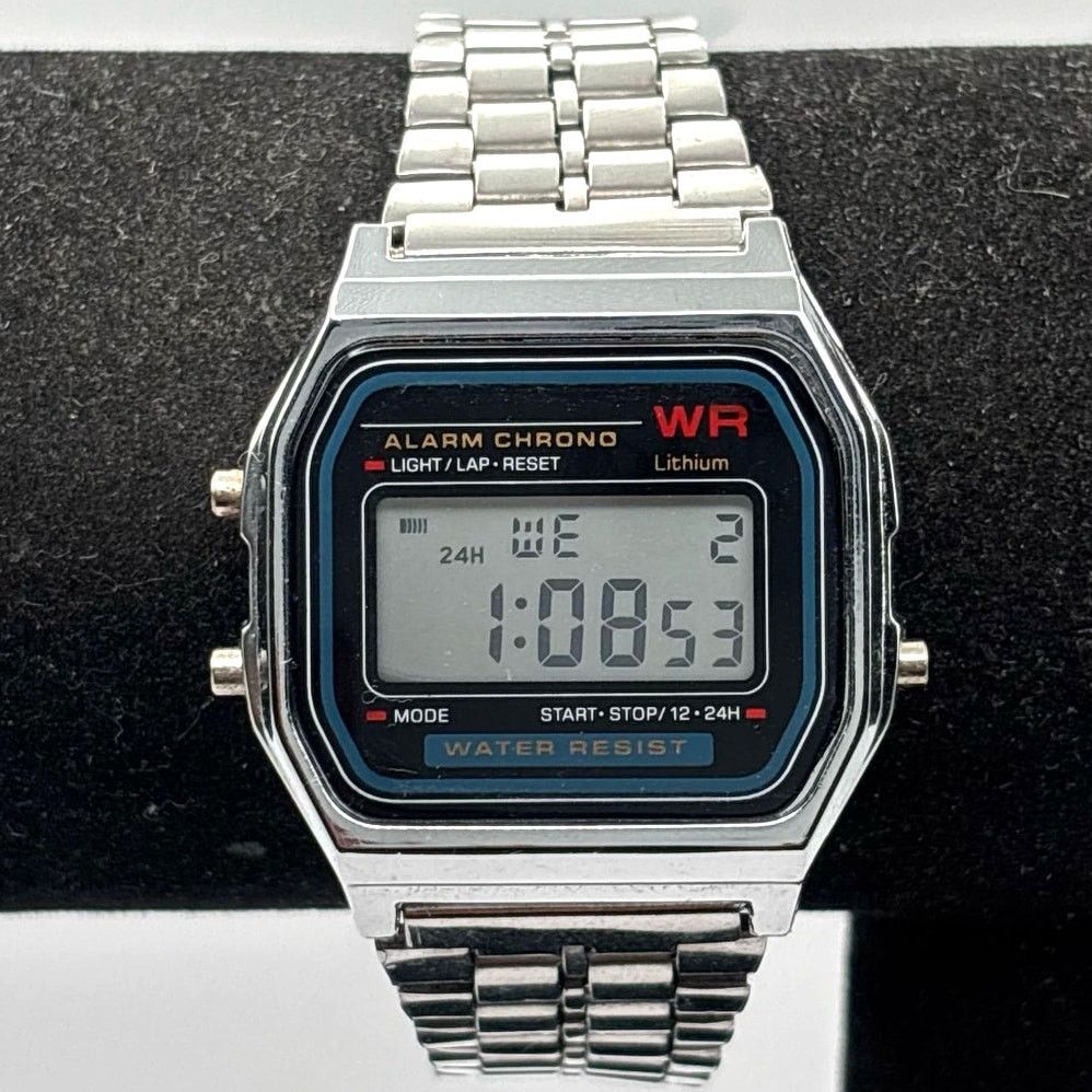 90's Silver Digital Men's Watch