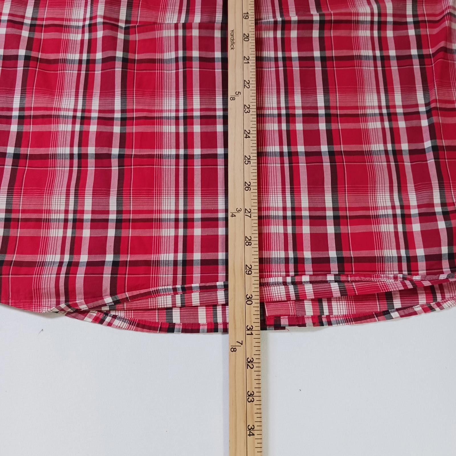 Other Kings Club Sportswear Men's Red Plaid Short Sleeve Shirt L Size US L / EU 52-54 / 3 - 6 Thumbnail