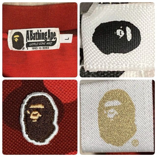 Bape BAPE RED CAMO APE HEAD LOGO Polo Shirt a bathing ape Size US L / EU 52-54 / 3 - 5 Thumbnail