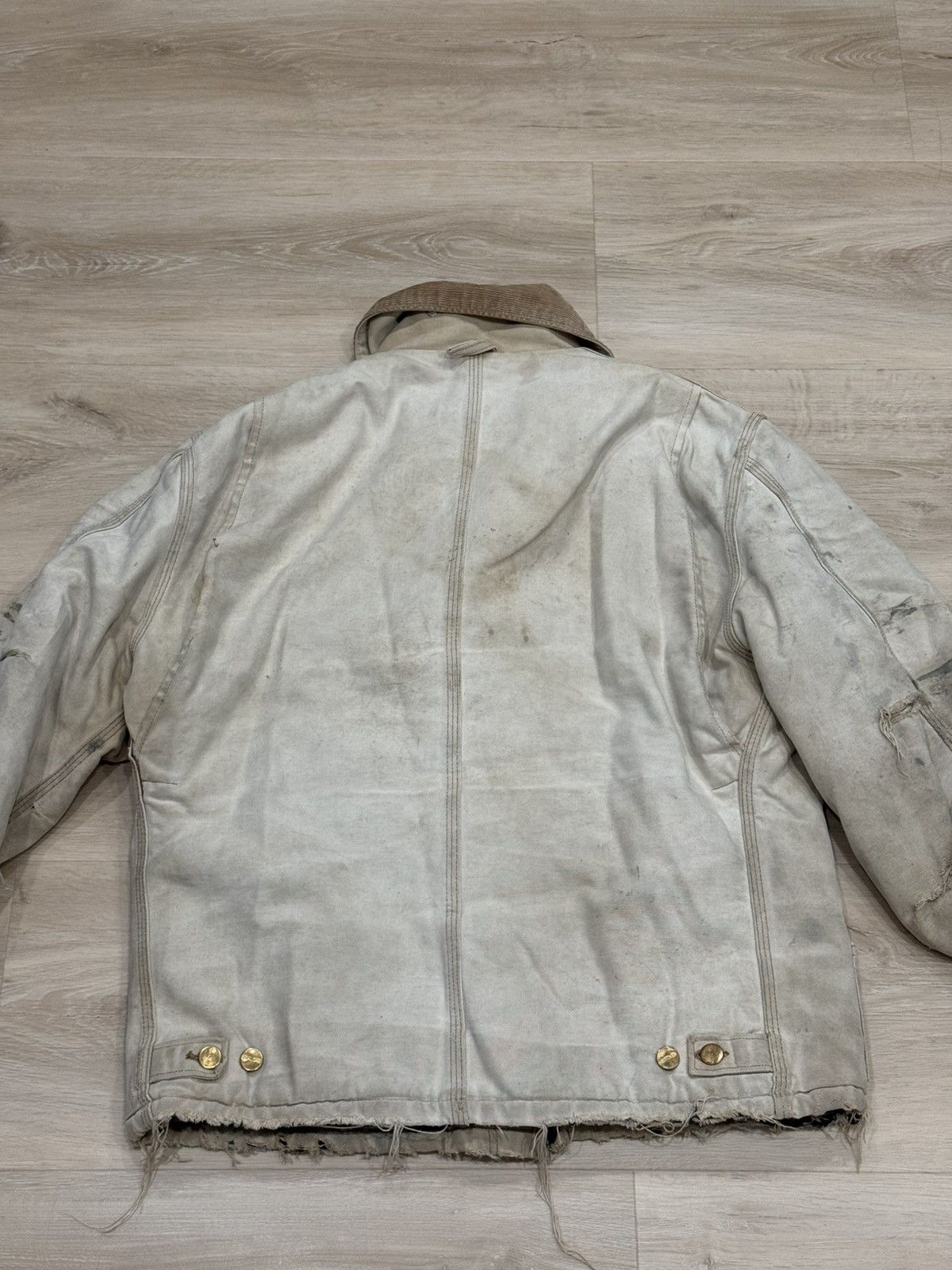 Carhartt Vintage 80s Carhartt Detroit Style Jacket (Thrashed) Size US L / EU 52-54 / 3 - 15 Thumbnail