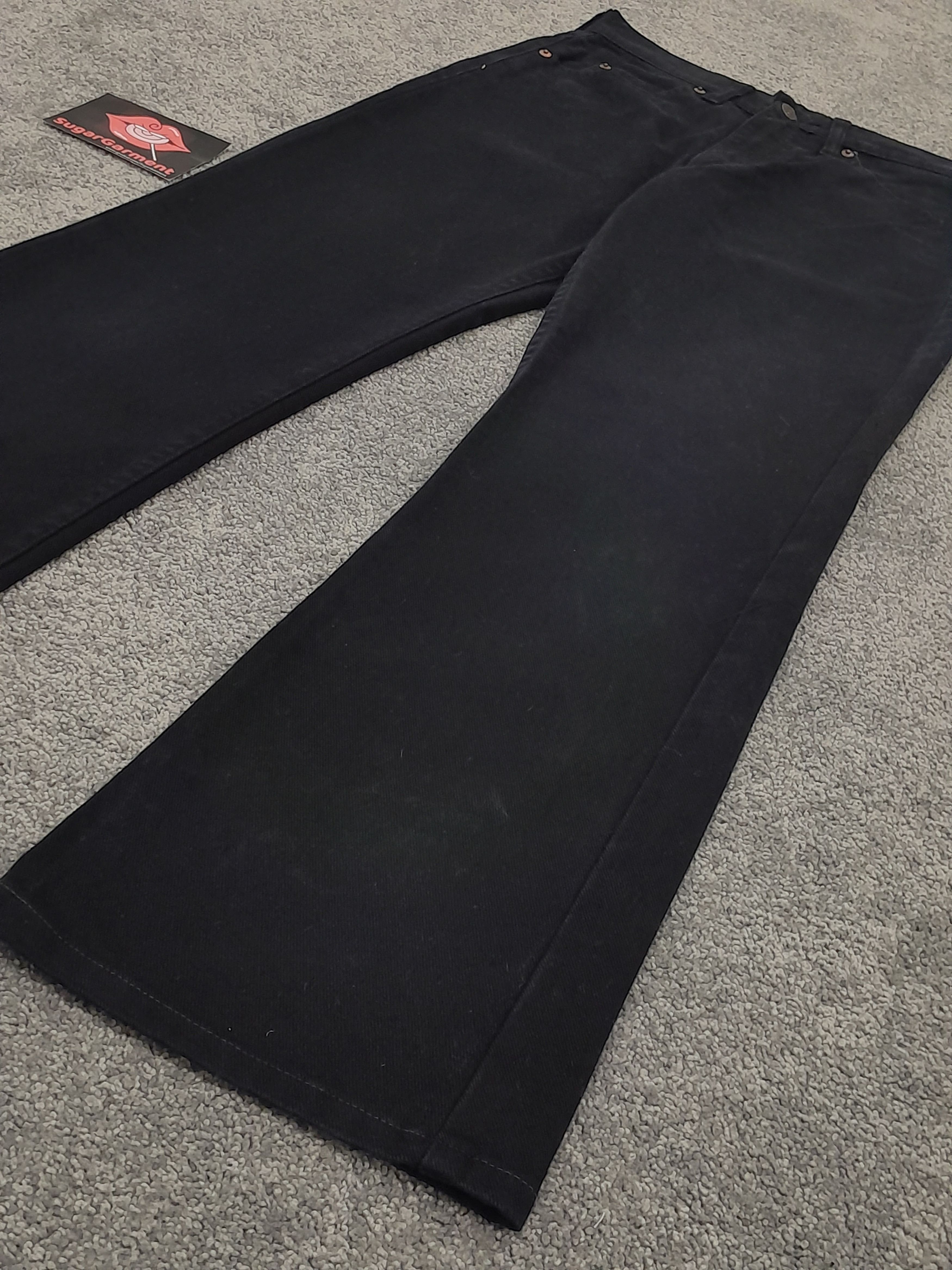 Levi's × Vintage Levis 517 Jeans Bootcut SUPER BLACK Size US 27 - 2 Thumbnail