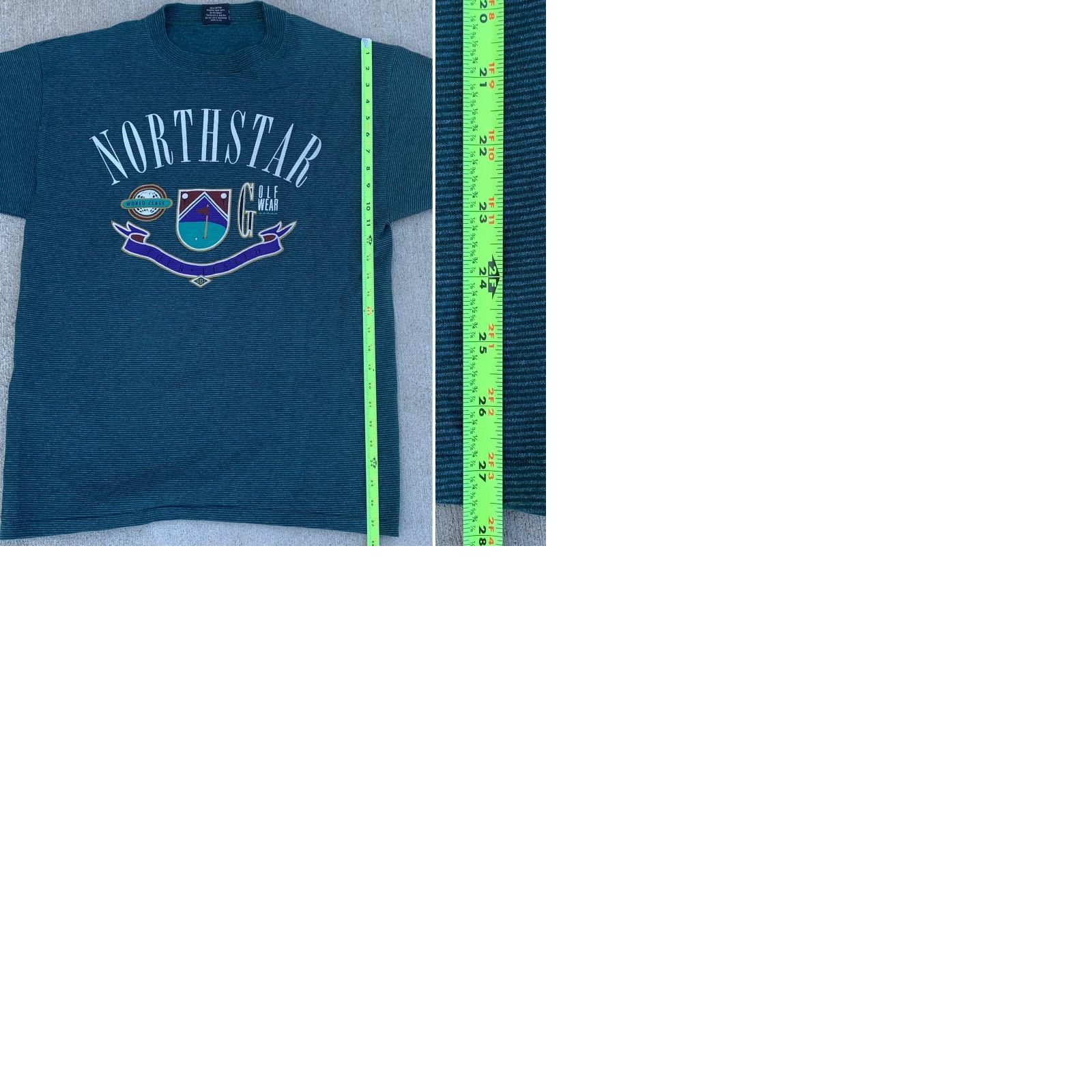 Vintage VINTAGE SDI T-Shirt Golf Striped M Green 80s 90s World Class Tour Tested Made in USA Mens Size US M / EU 48-50 / 2 - 9 Thumbnail