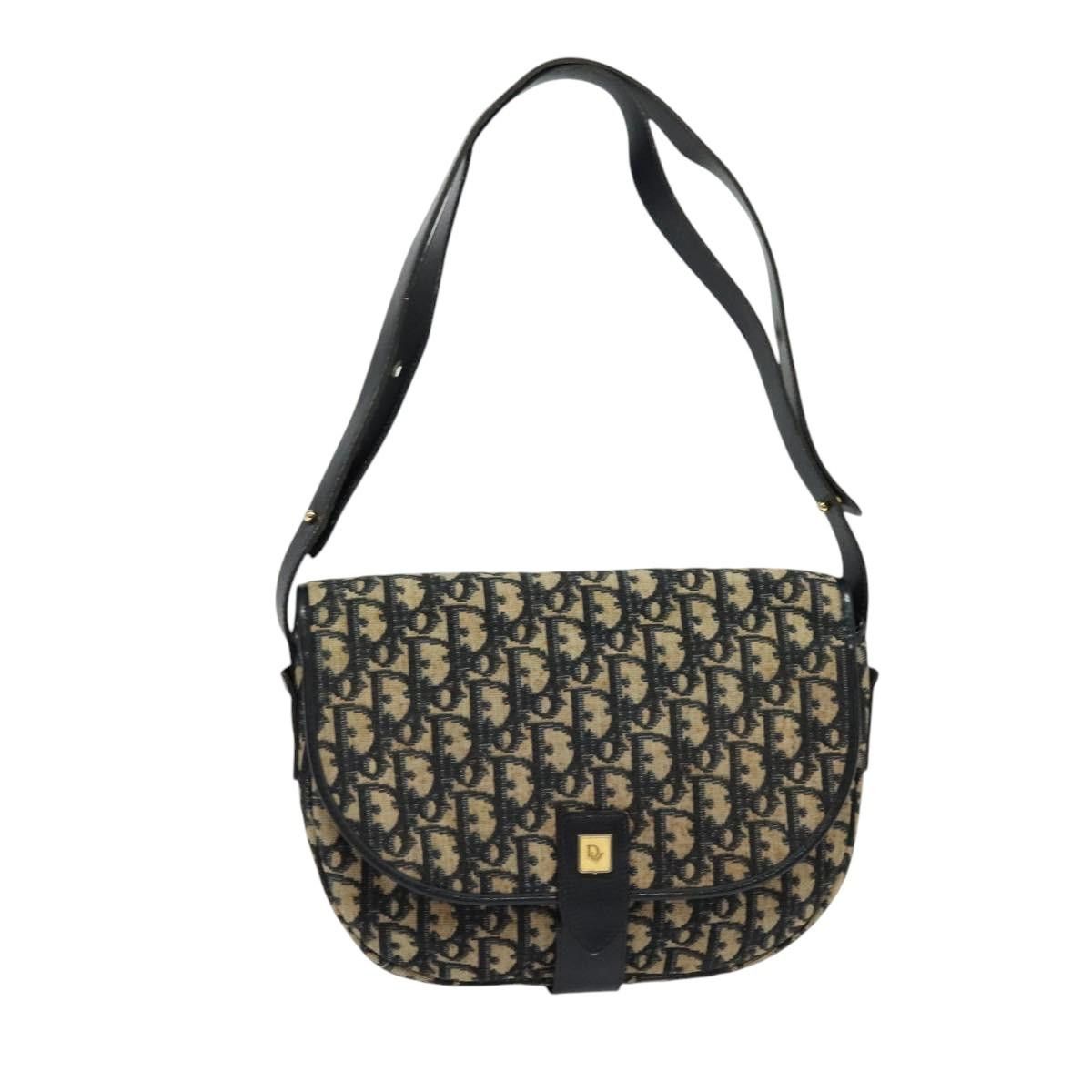 Dior DIOR Trotter Canvas Shoulder Bag Navy Gold Size ONE SIZE - 2 Thumbnail