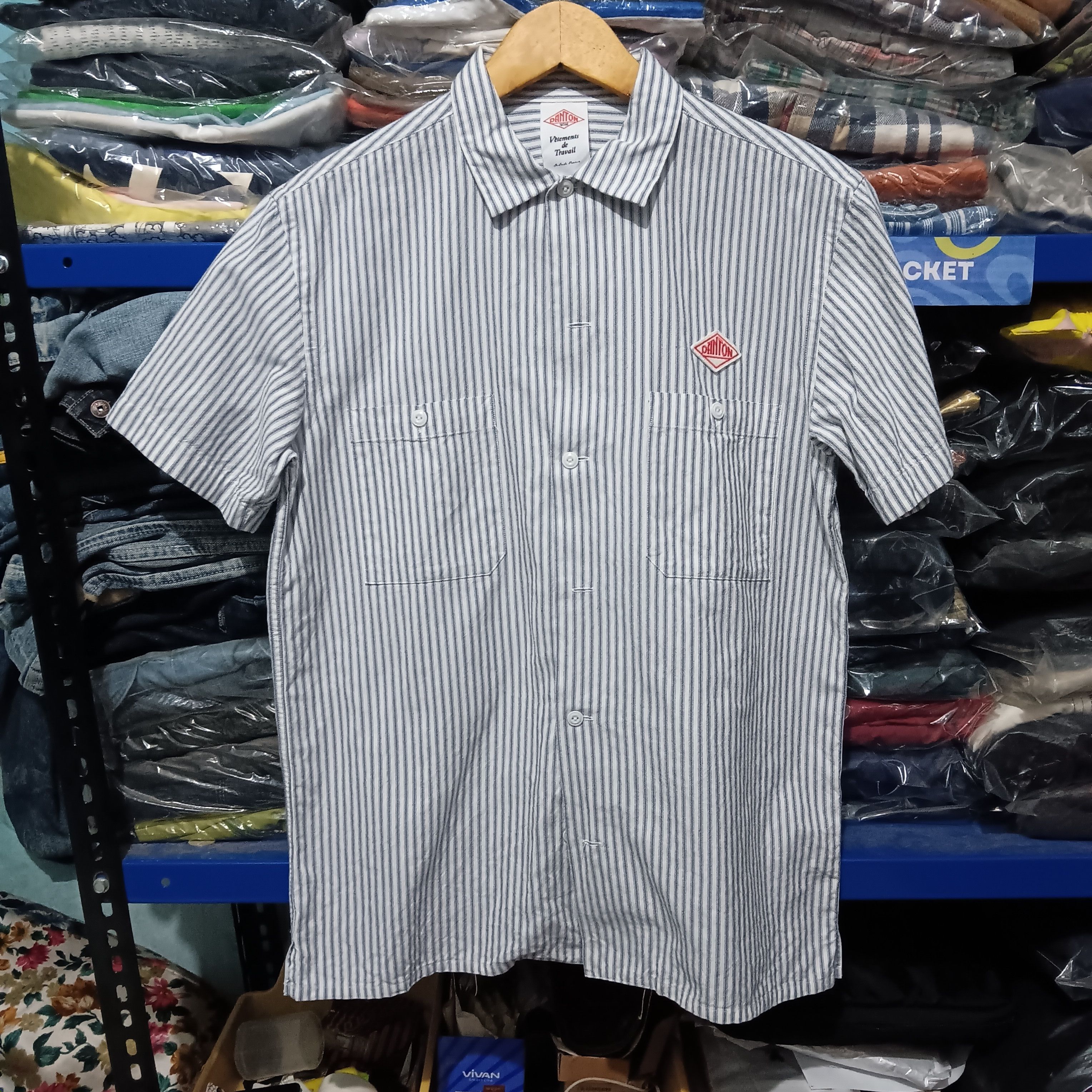 Danton × Japanese Brand Danton strip shirt button up Size US L / EU 52-54 / 3 - 1 Thumbnail